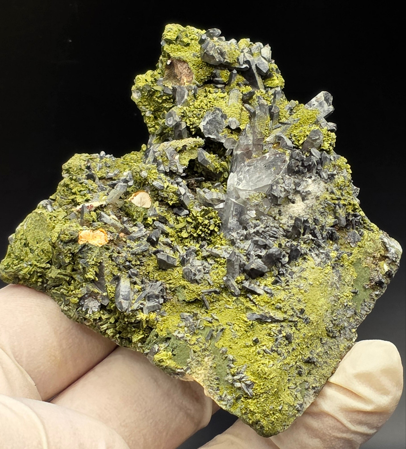 Epidote and Chlorite Included Brazilian Super Seven Quartz Matrix Forest!