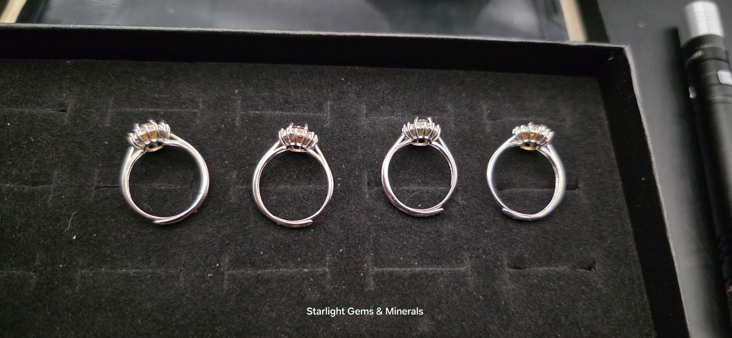 Beautiful Victorian Adj. S-925 Tourmaline Rings!