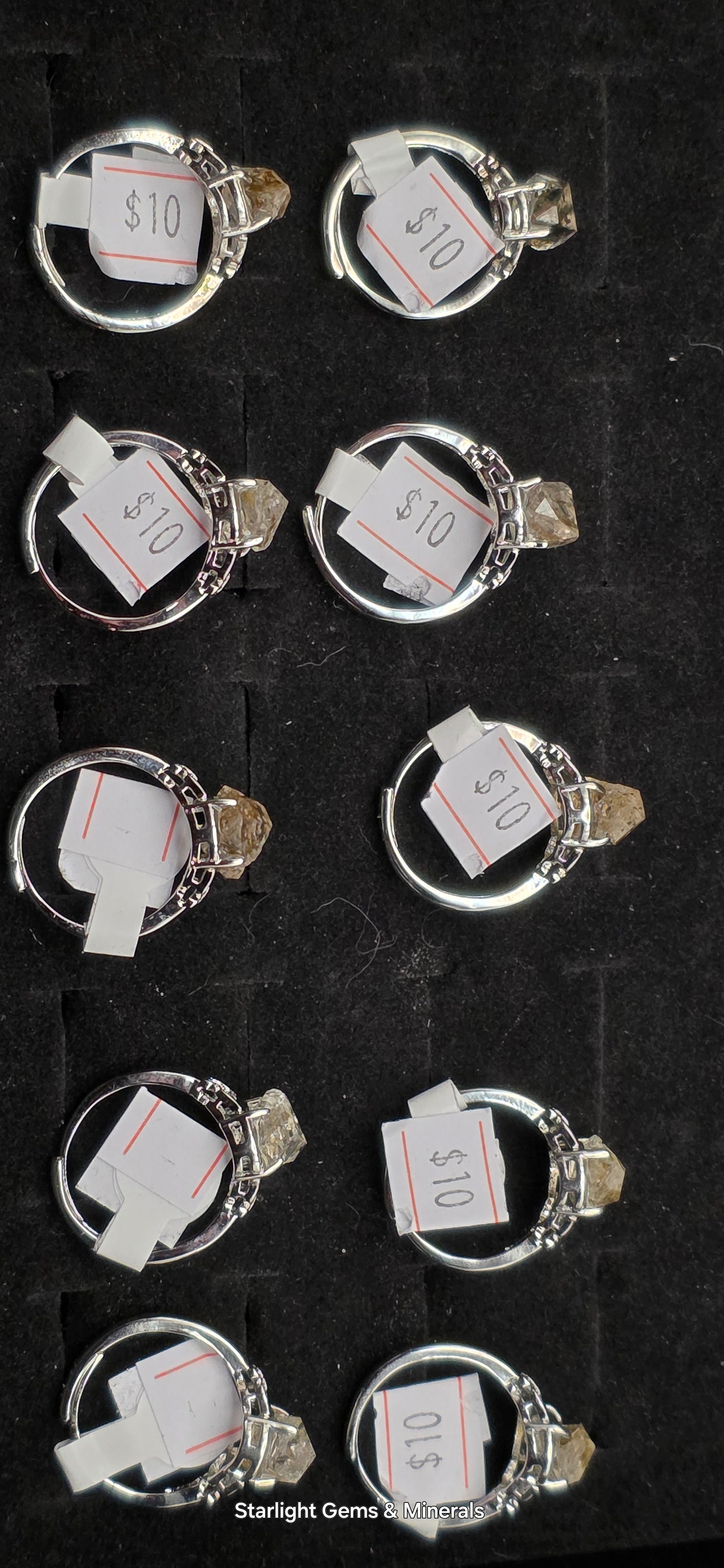 Adj. Firefly Spirit Quartz Rings! UV☆