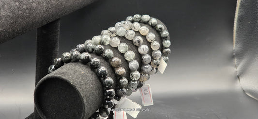 Black Tourmaline Rutilated Quartz Bracelets. High quality.