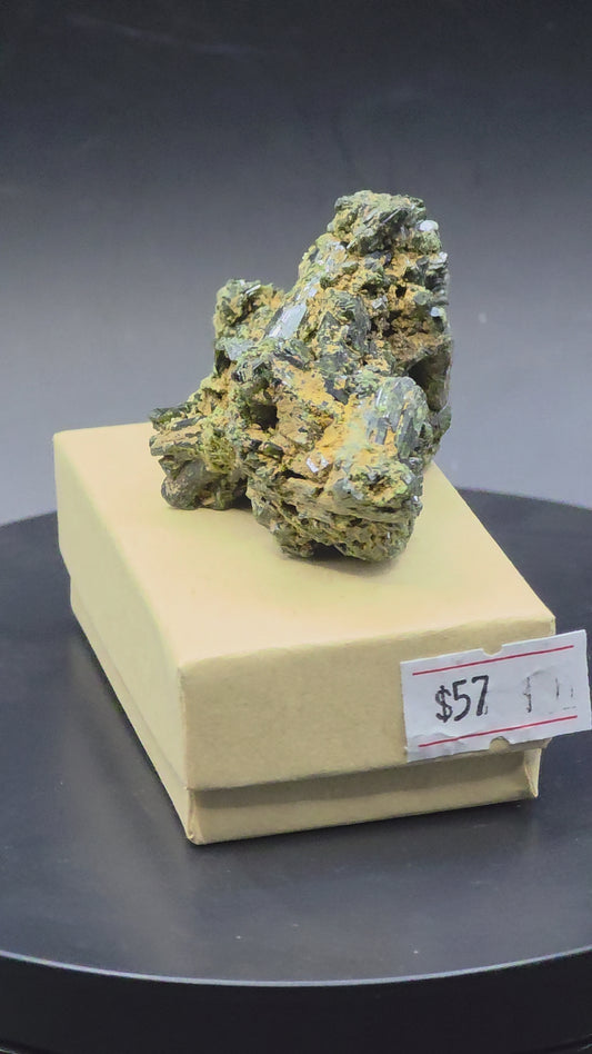 Brazilian Green Tourmaline Matrix with Epidote