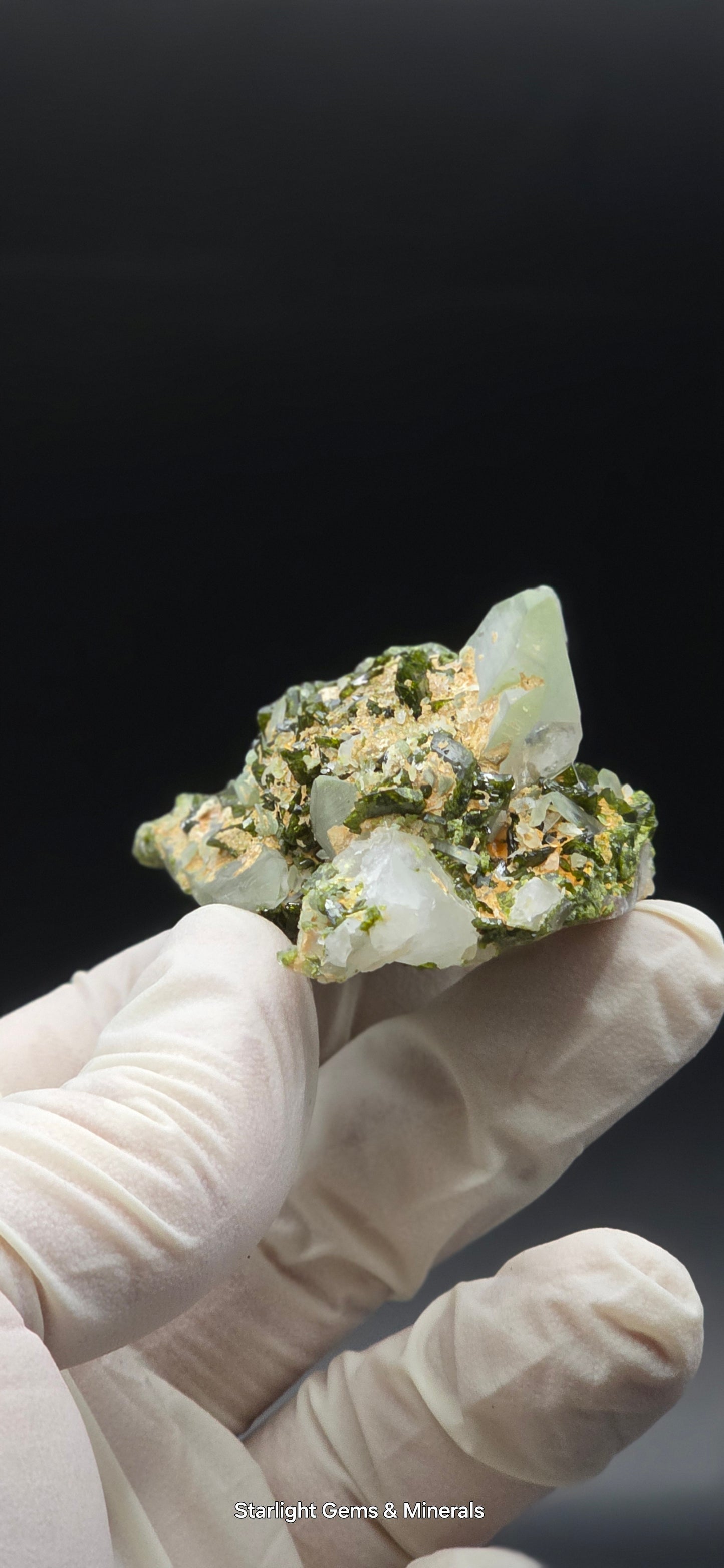 Brazilian Super Seven Quartz on Epidote Matrix!