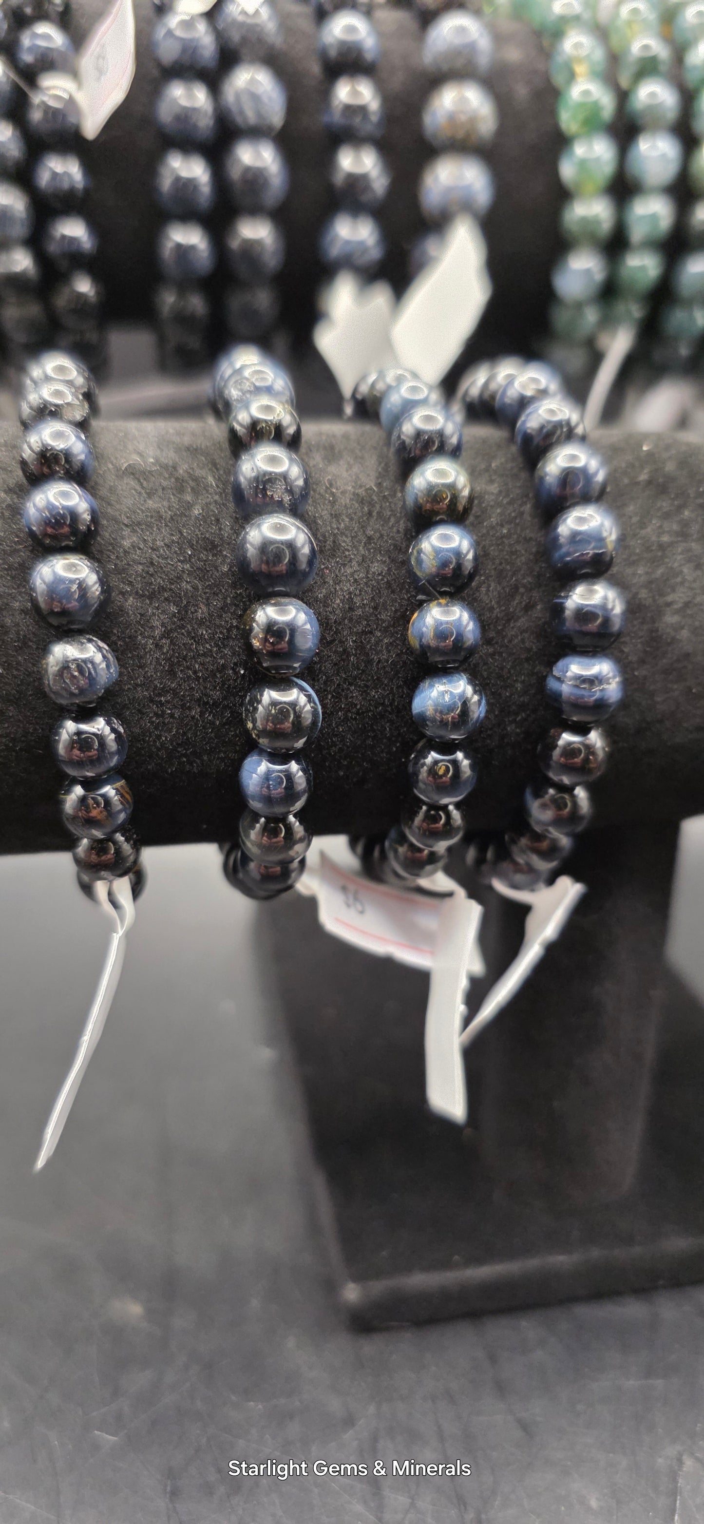Vivid Blue Tiger Eye Bracelets, (S).