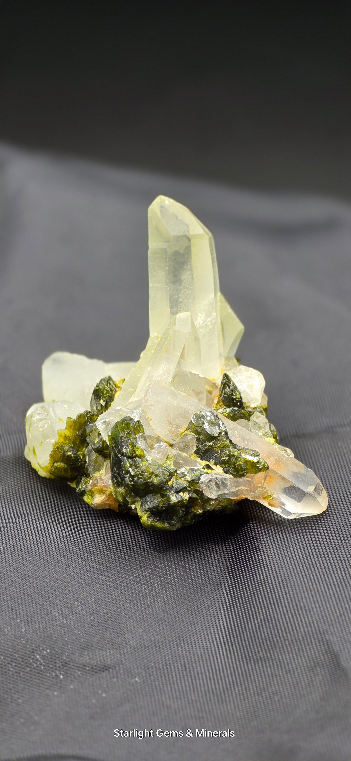 Brazilian Super Seven Quartz on Epidote Matrix!