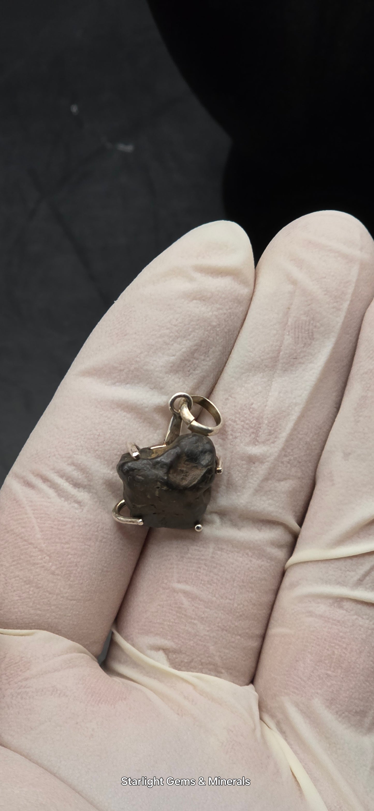 Sericho Meteorite in S-925 Pendant Setting. ( 1 of 2 )