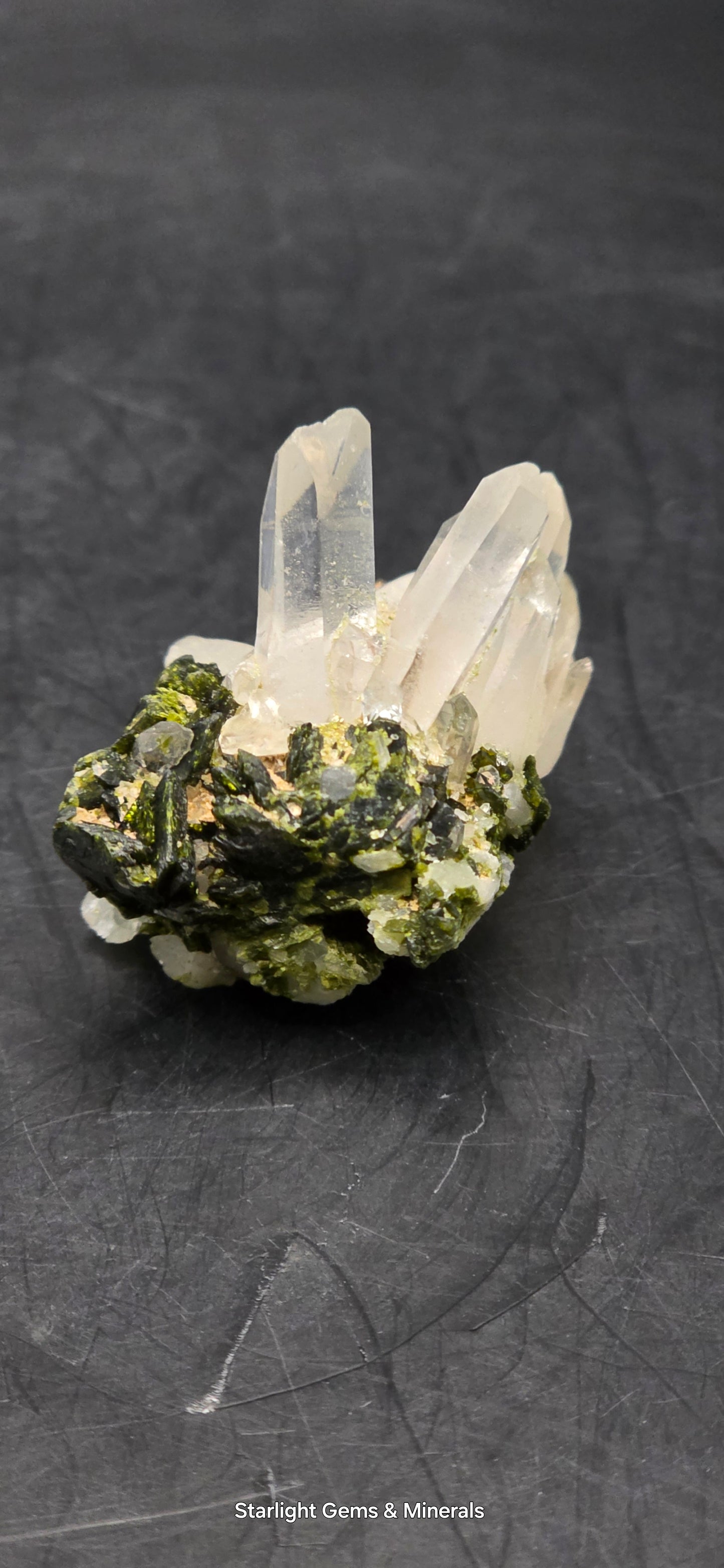 Brazilian S7 Quartz & Epidote Bloom, w/ Sprites!