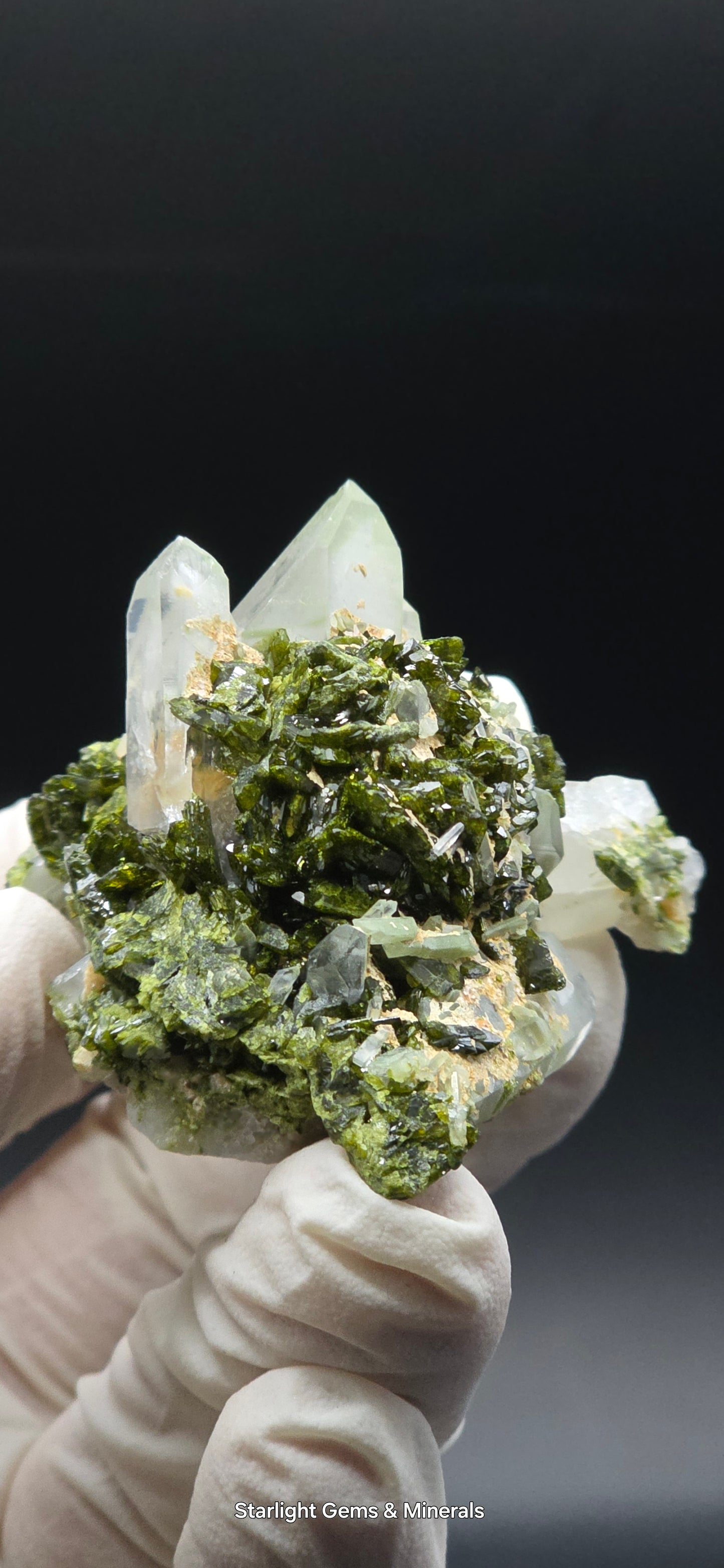 Brazilian Super Seven Quartz on Epidote Matrix!