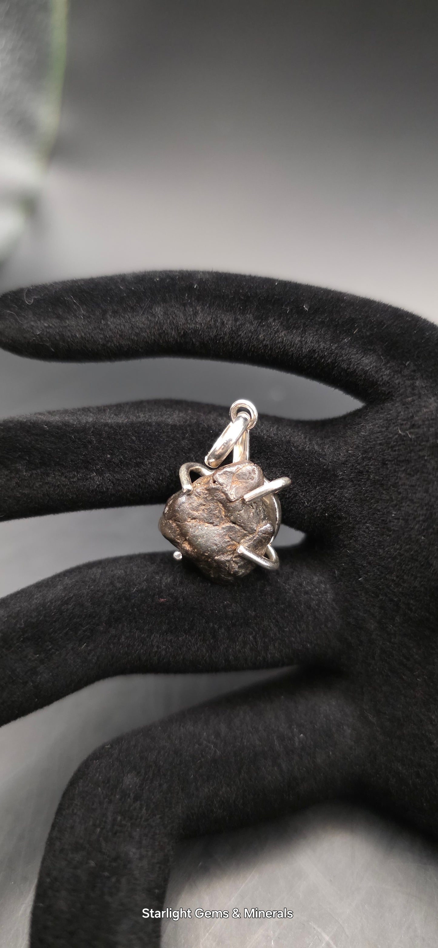 Sericho Meteorite in S-925 Pendant Setting. ( 2 of 2 )