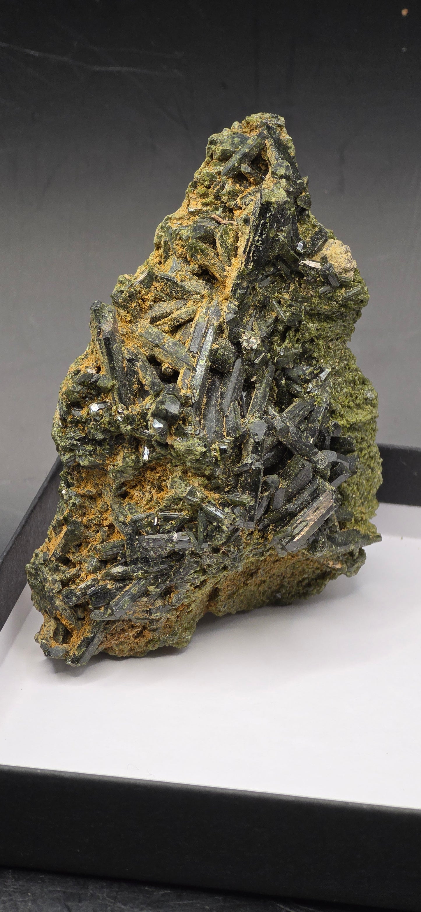 Green Tourmaline Matrix w/Epidote - Brazil *1
