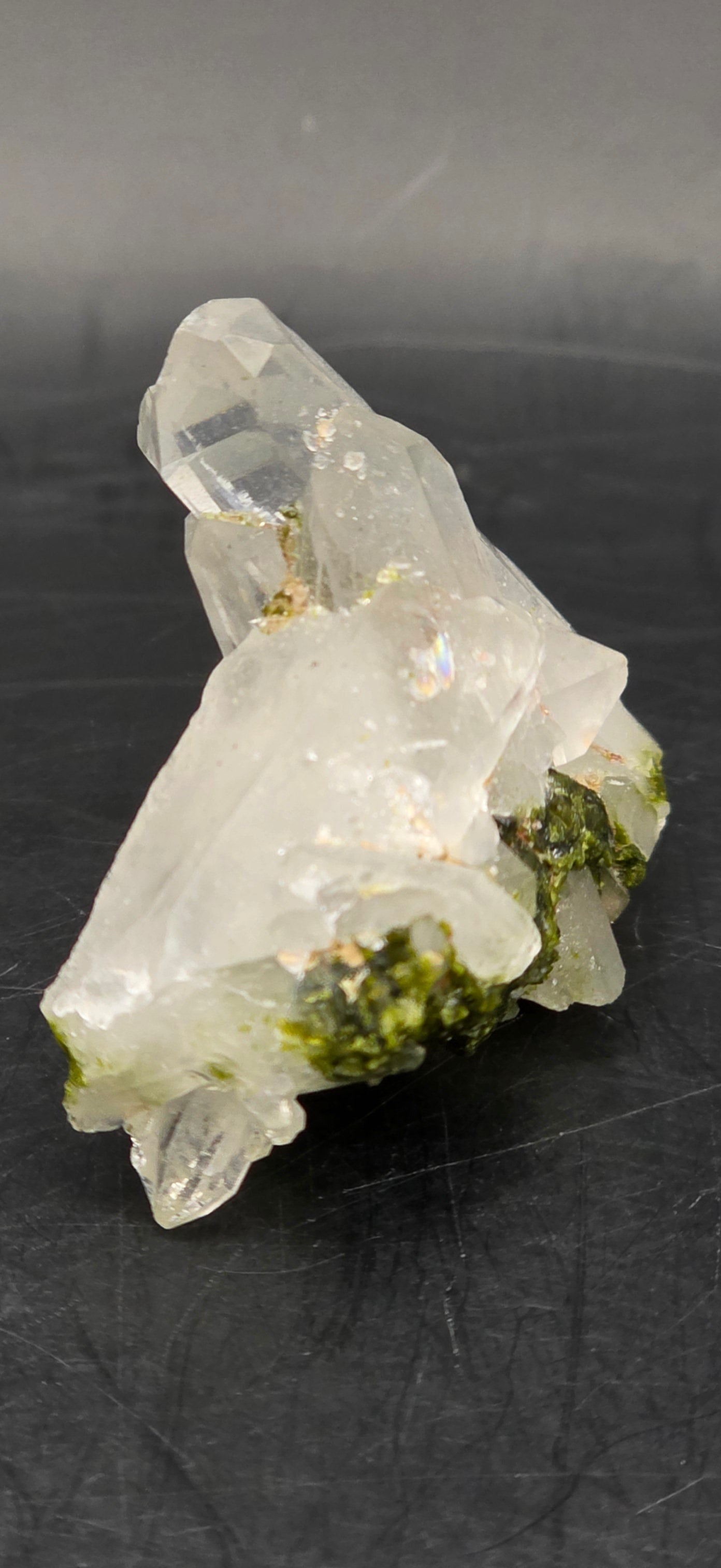 Locked Lumarian Coderite Super Seven Phantom Trinity Quartz Matrix w/ Epidote & Sprite Inclusions! Brazil