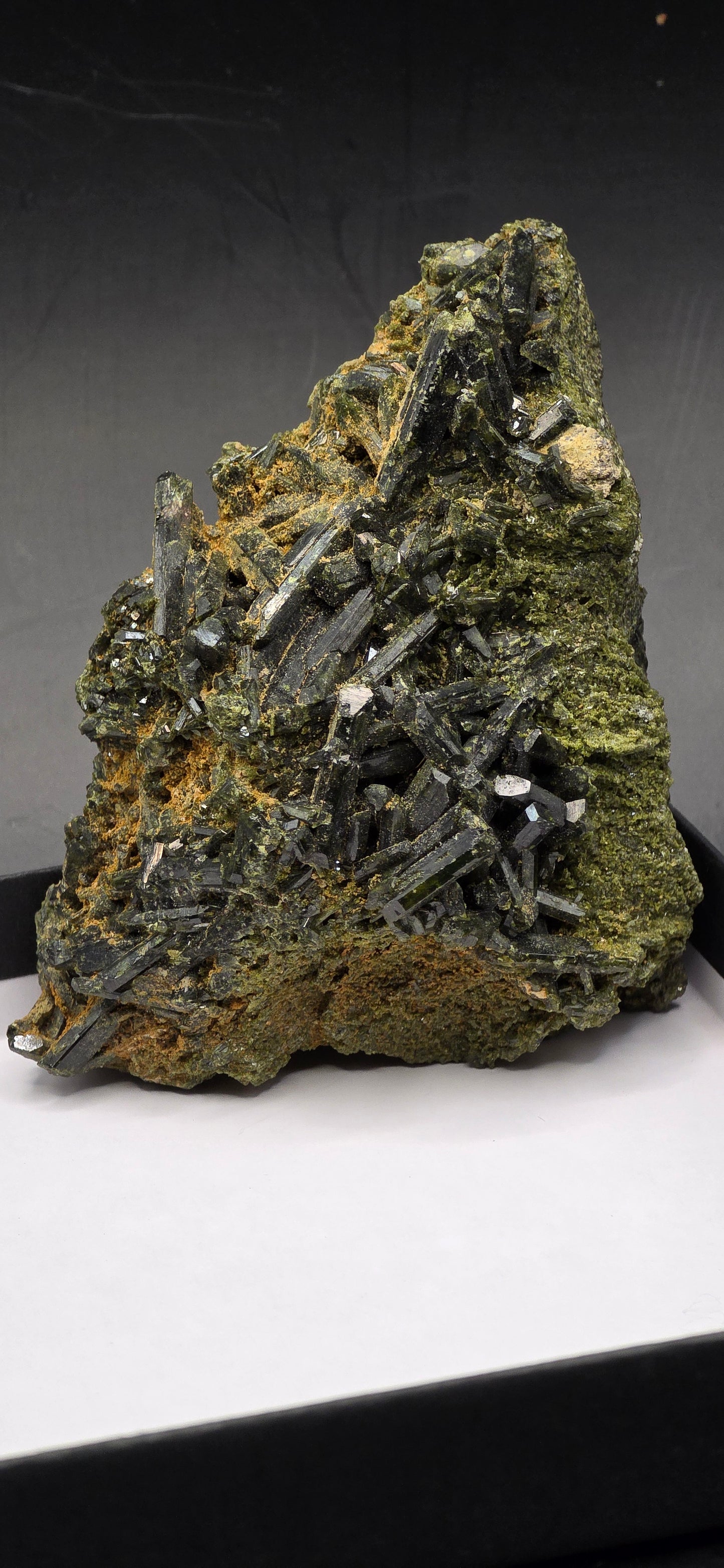 Green Tourmaline Matrix w/Epidote - Brazil *1