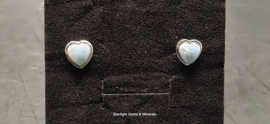 Larimar Heart Studs!