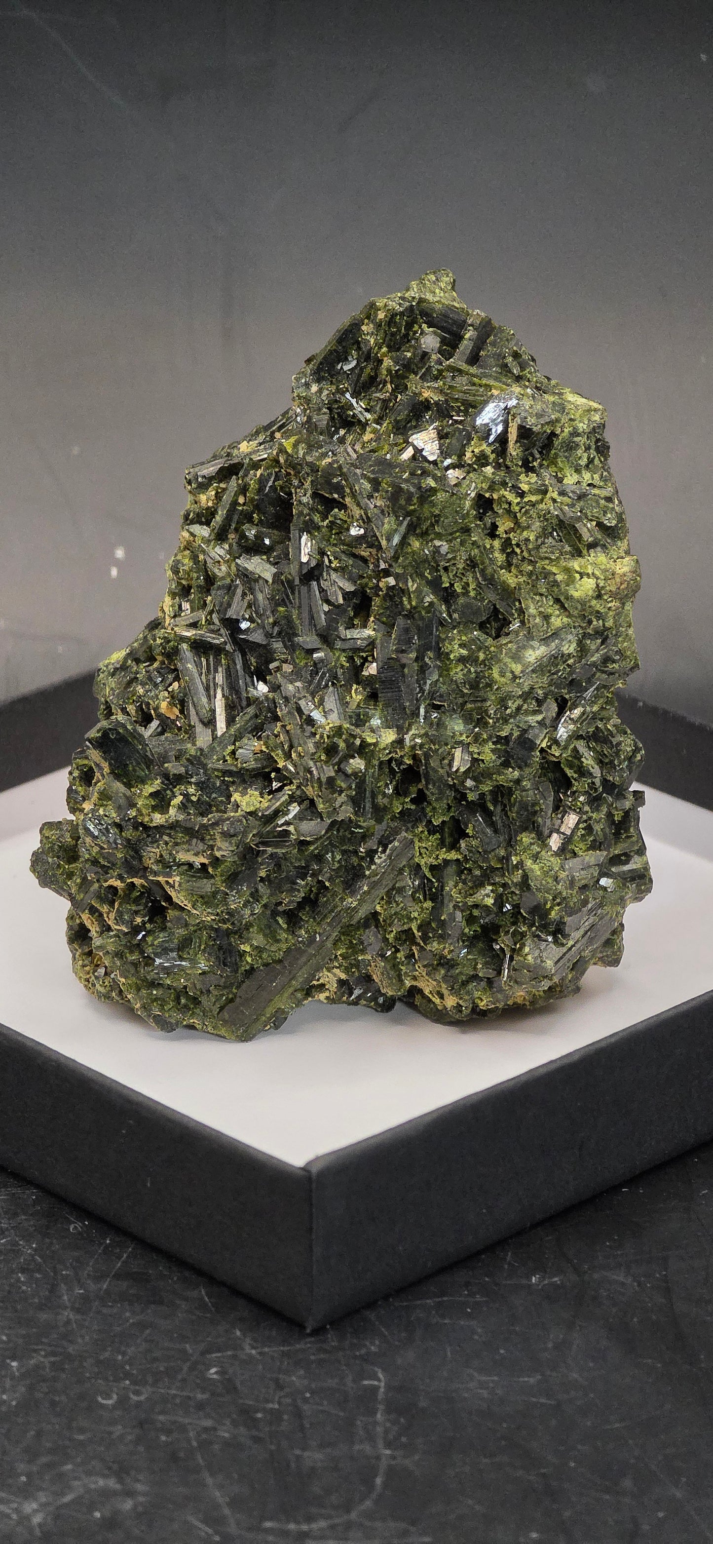 Green Tourmaline Matrix w/Epidote - Brazil *2