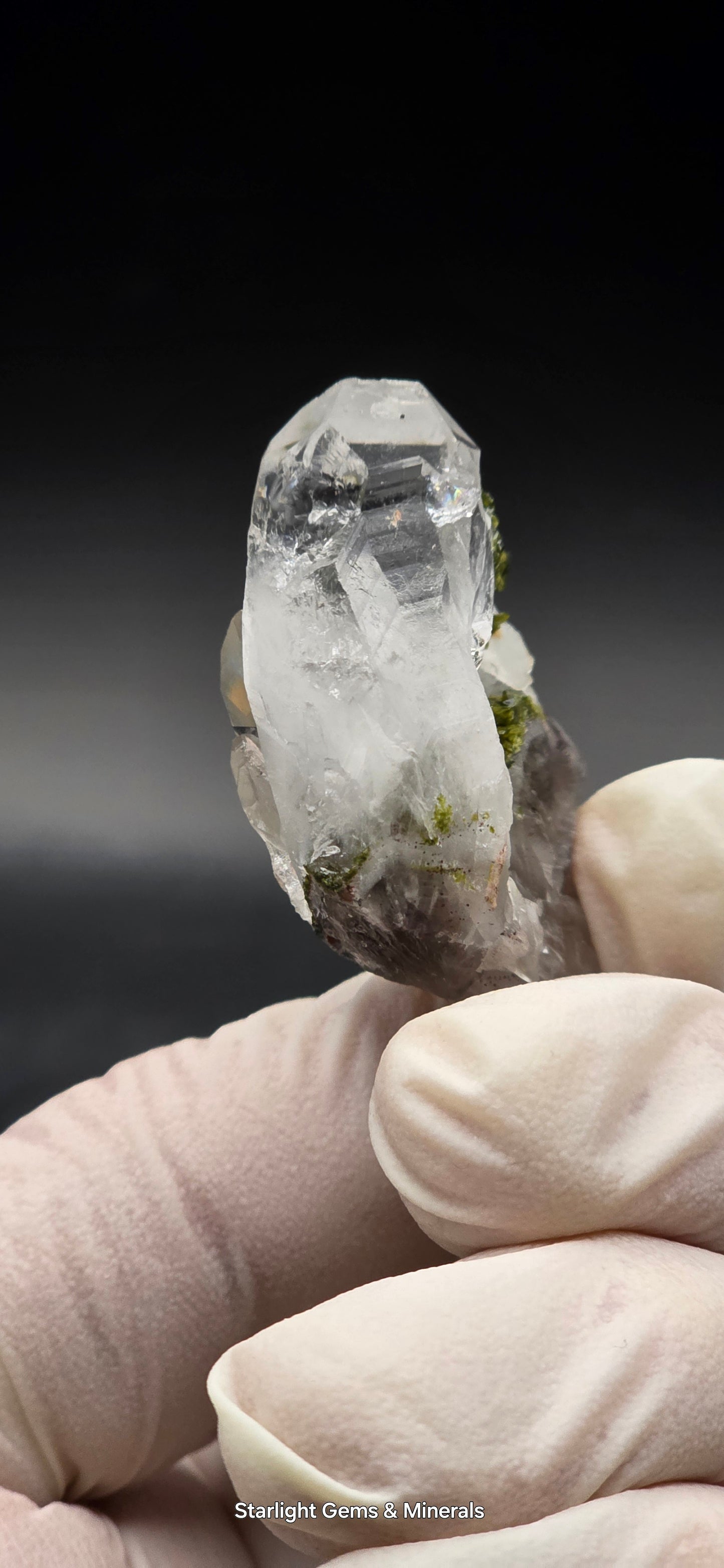 Brazilian Epidote Bloom on Key S7 Phantom Quartz Matrix!!