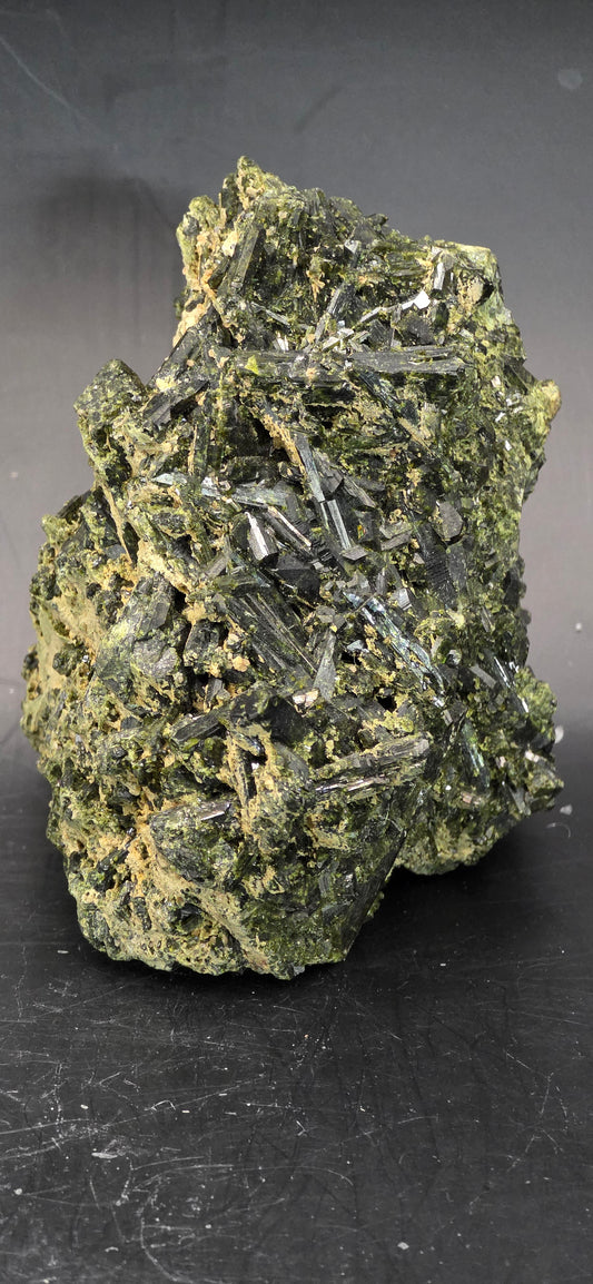 Green Tourmaline Matrix w/Epidote - Brazil *2
