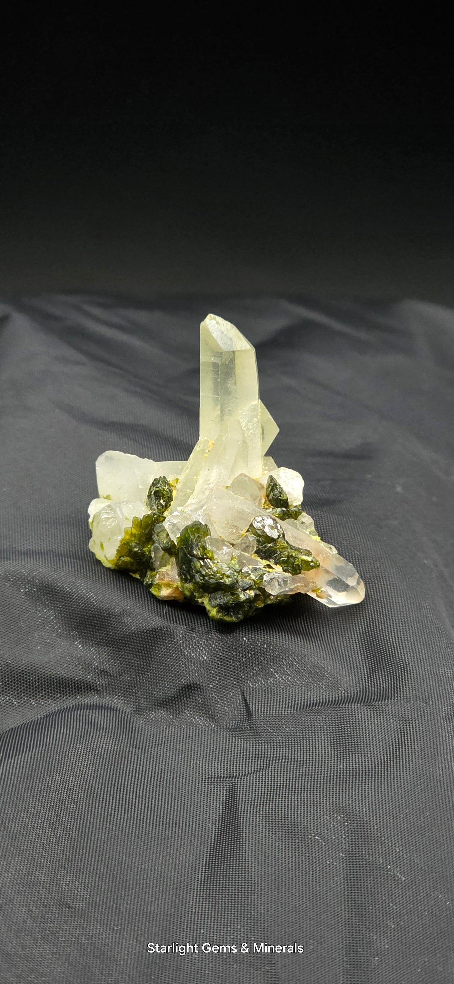 Brazilian Super Seven Quartz on Epidote Matrix!
