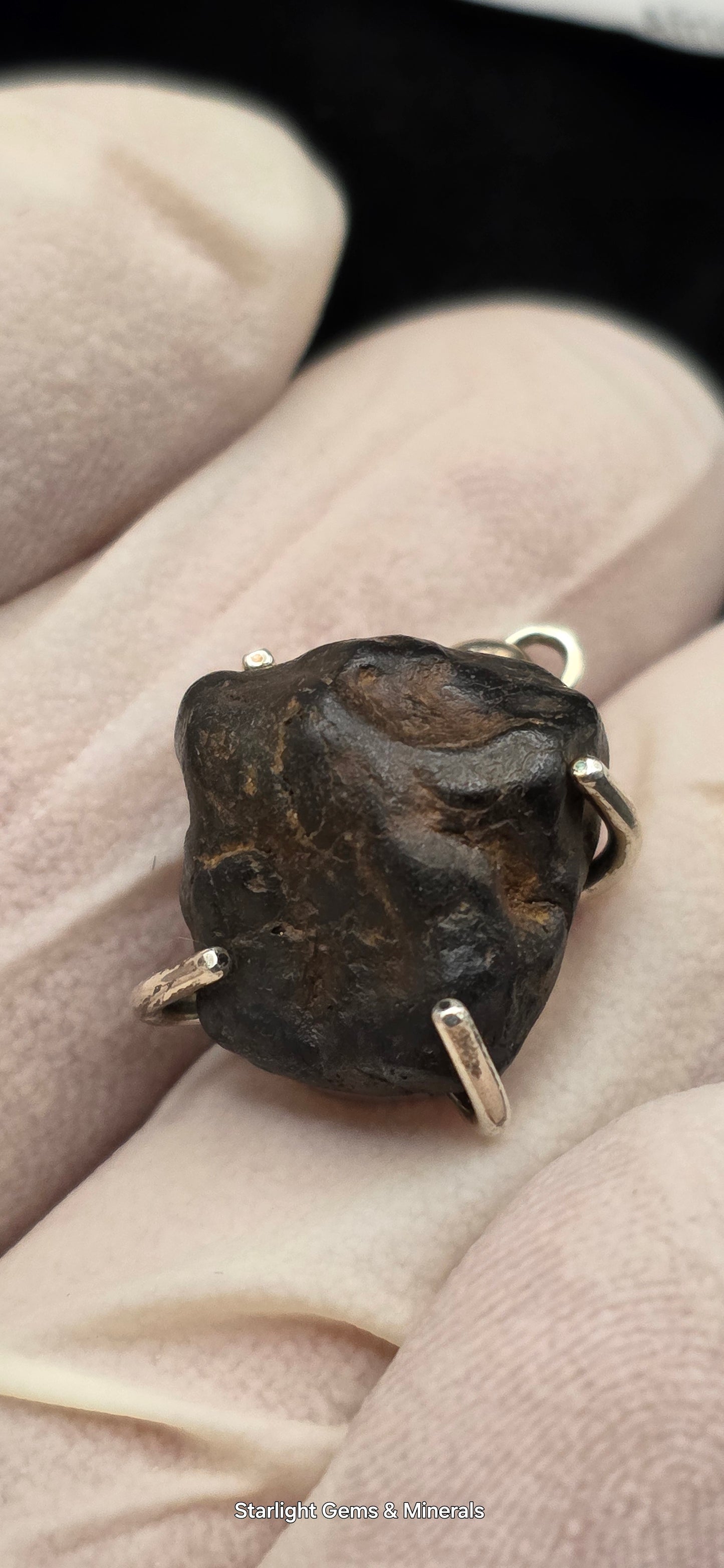 Sericho Meteorite in S-925 Pendant Setting. ( 1 of 2 )