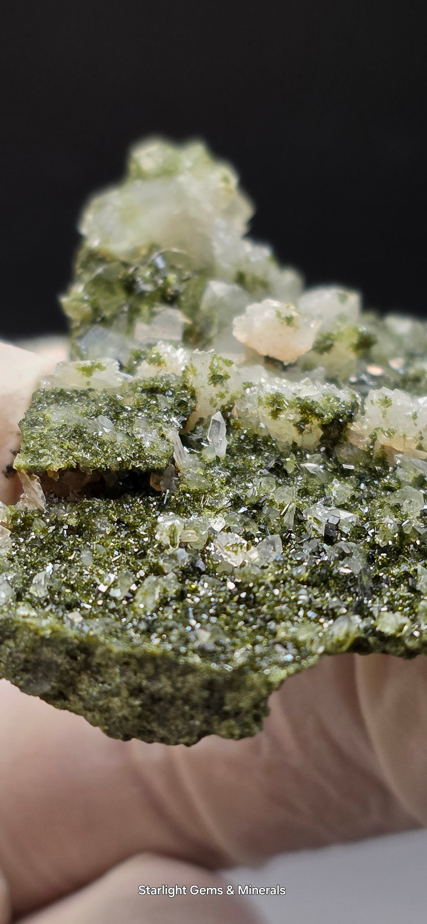 Breathtaking Coderite Quartz on Epidote Matrix!