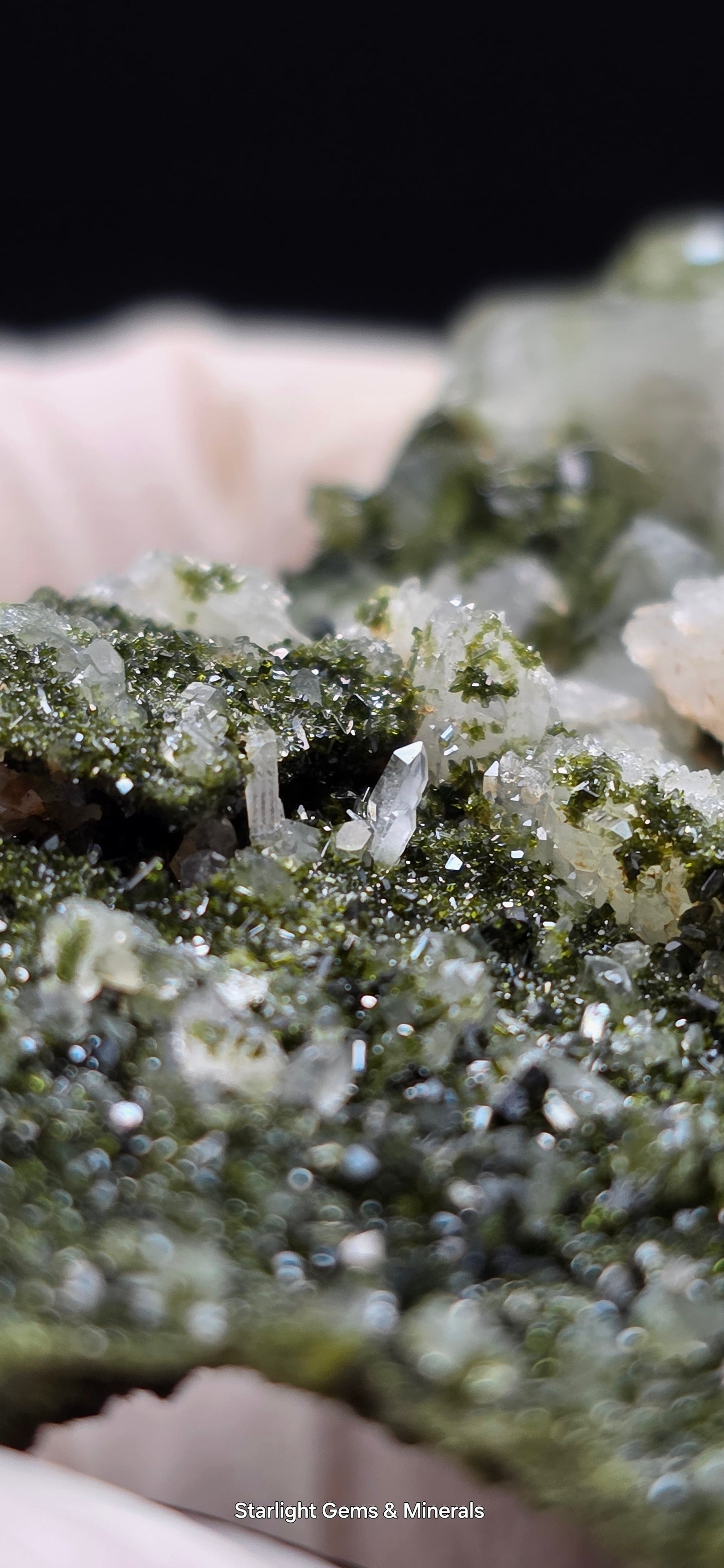 Breathtaking Coderite Quartz on Epidote Matrix!