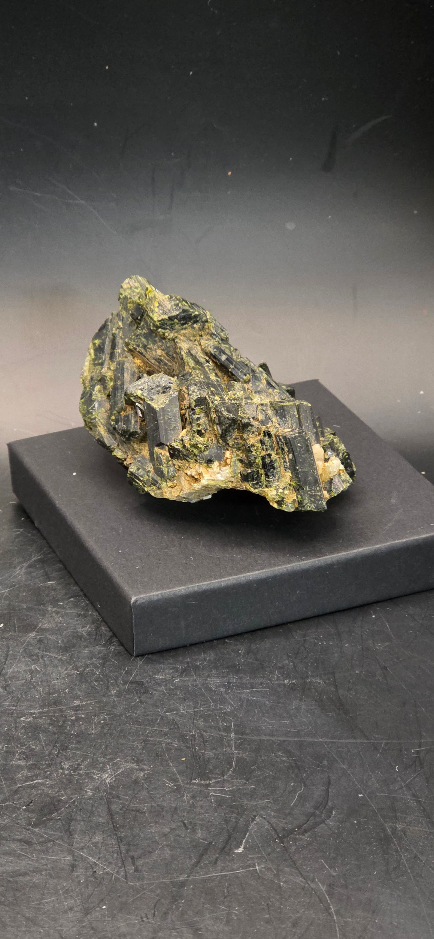 Green Tourmaline Matrix w/Epidote - Brazil *3