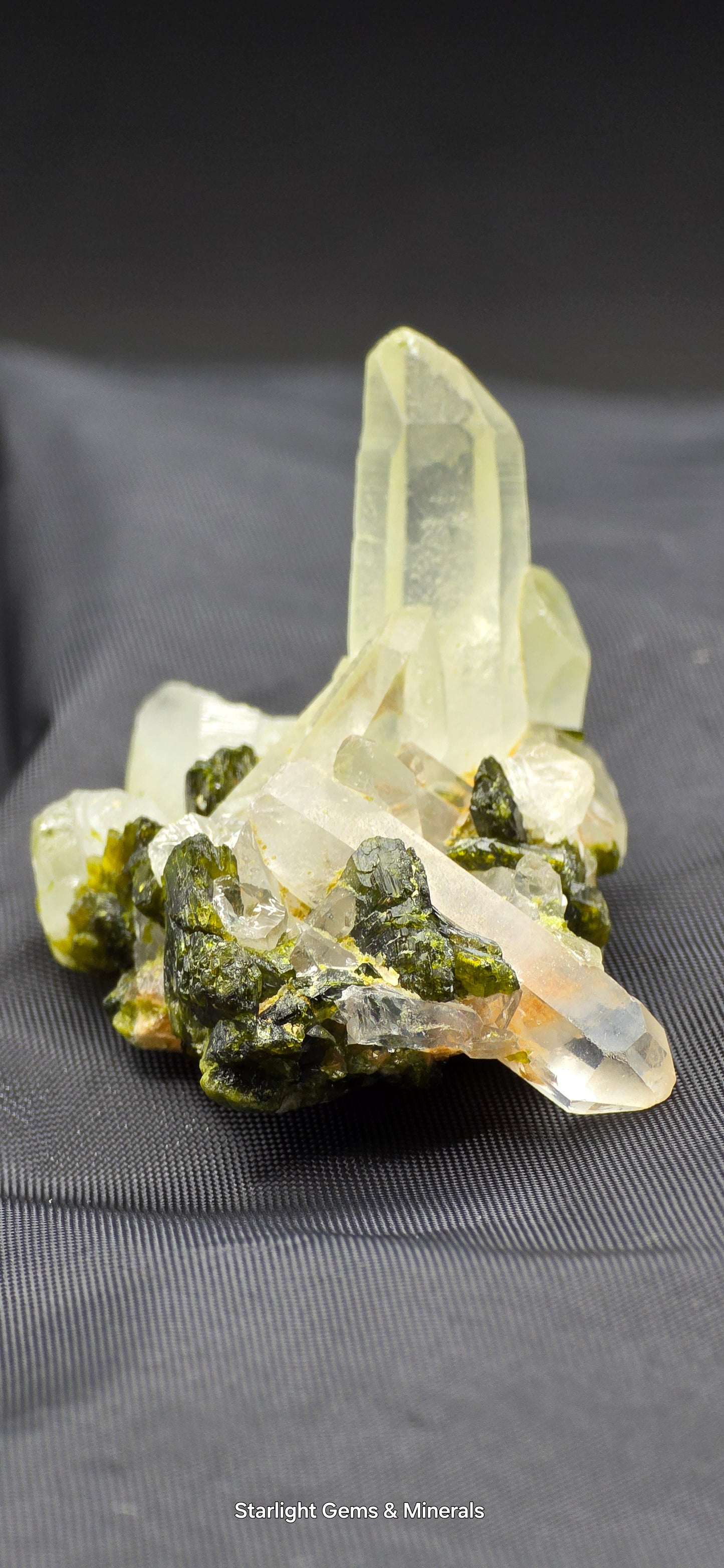 Brazilian Super Seven Quartz on Epidote Matrix!