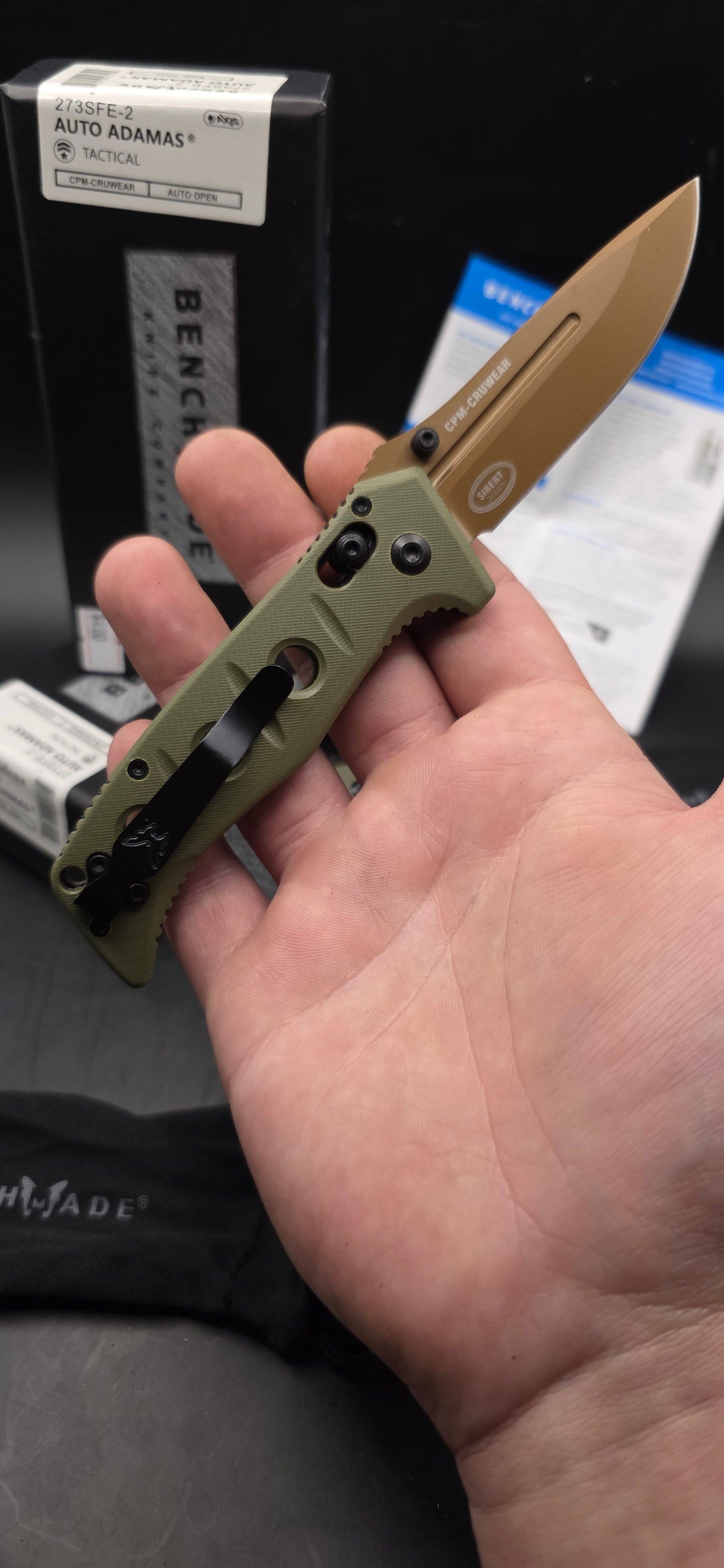 Benchmade 273SFE-2BK Auto Adamas Tactical Pocket Knife