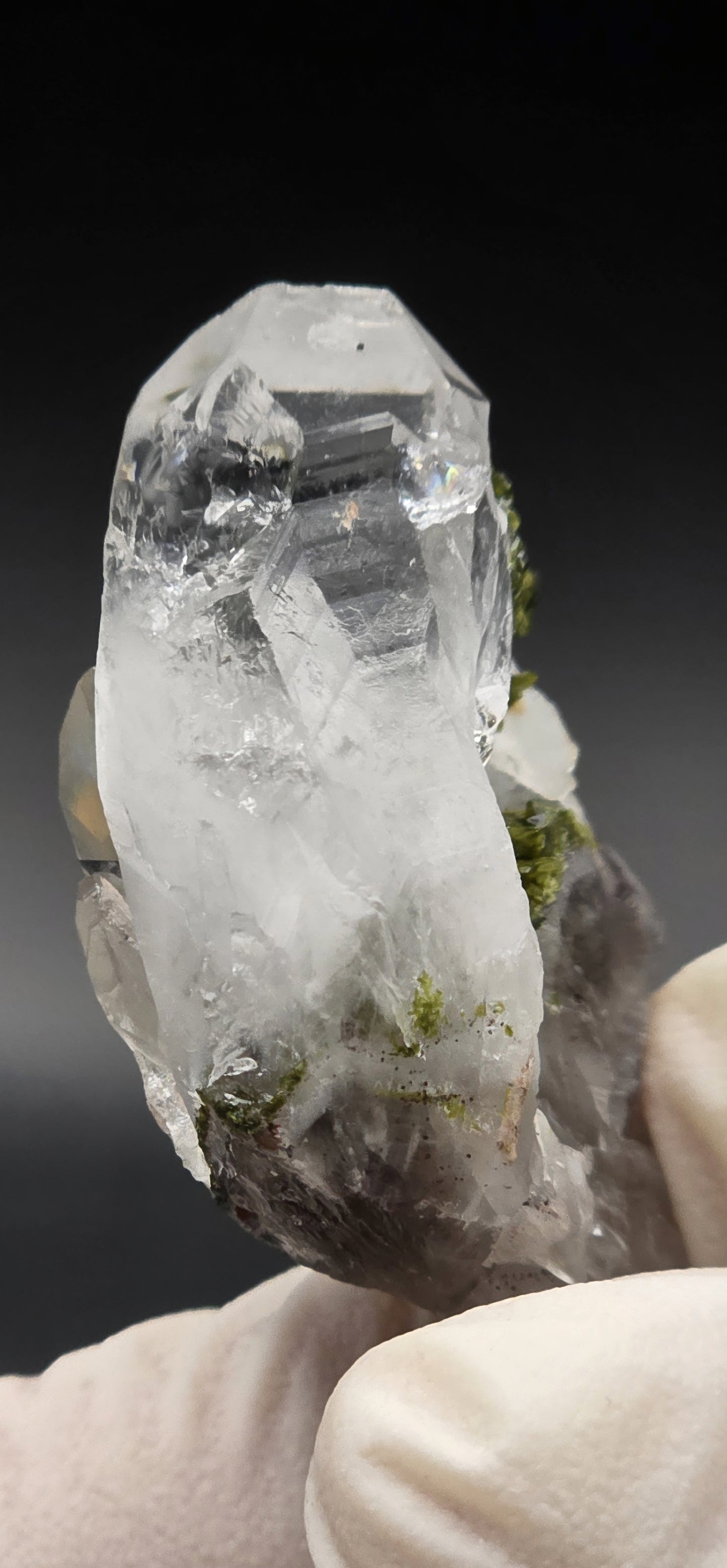 Brazilian Epidote Bloom on Key S7 Phantom Quartz Matrix!!