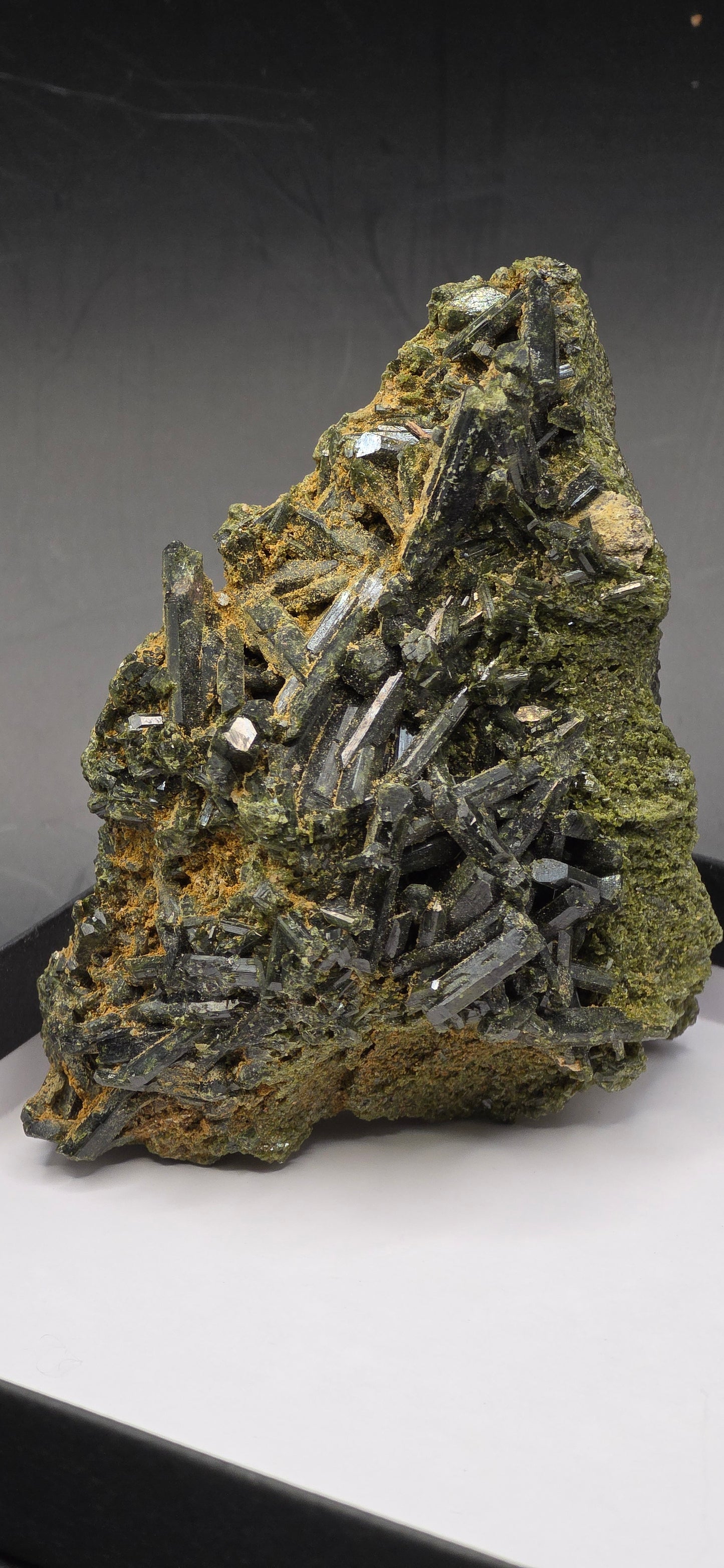 Green Tourmaline Matrix w/Epidote - Brazil *1