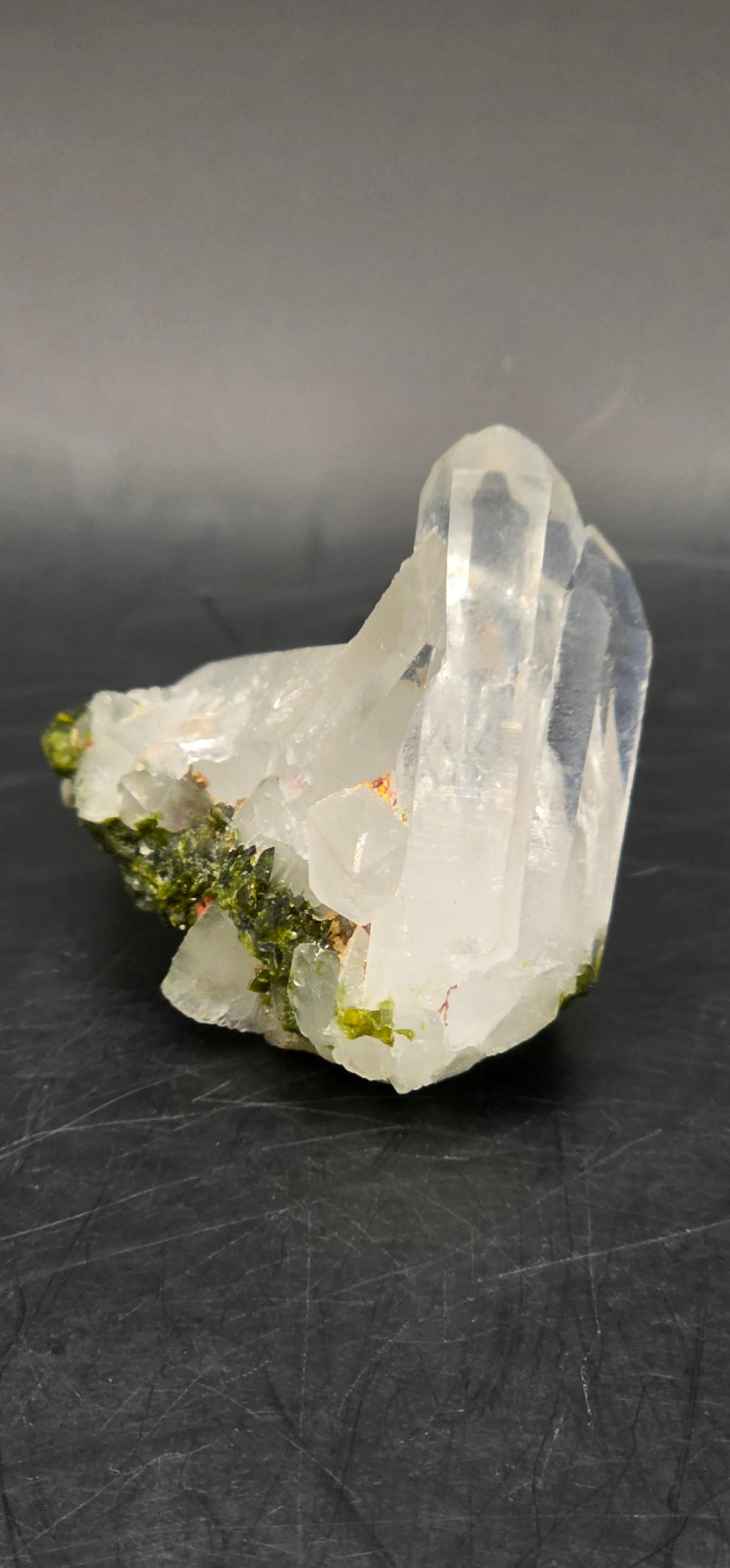 Locked Lumarian Coderite Super Seven Phantom Trinity Quartz Matrix w/ Epidote & Sprite Inclusions! Brazil