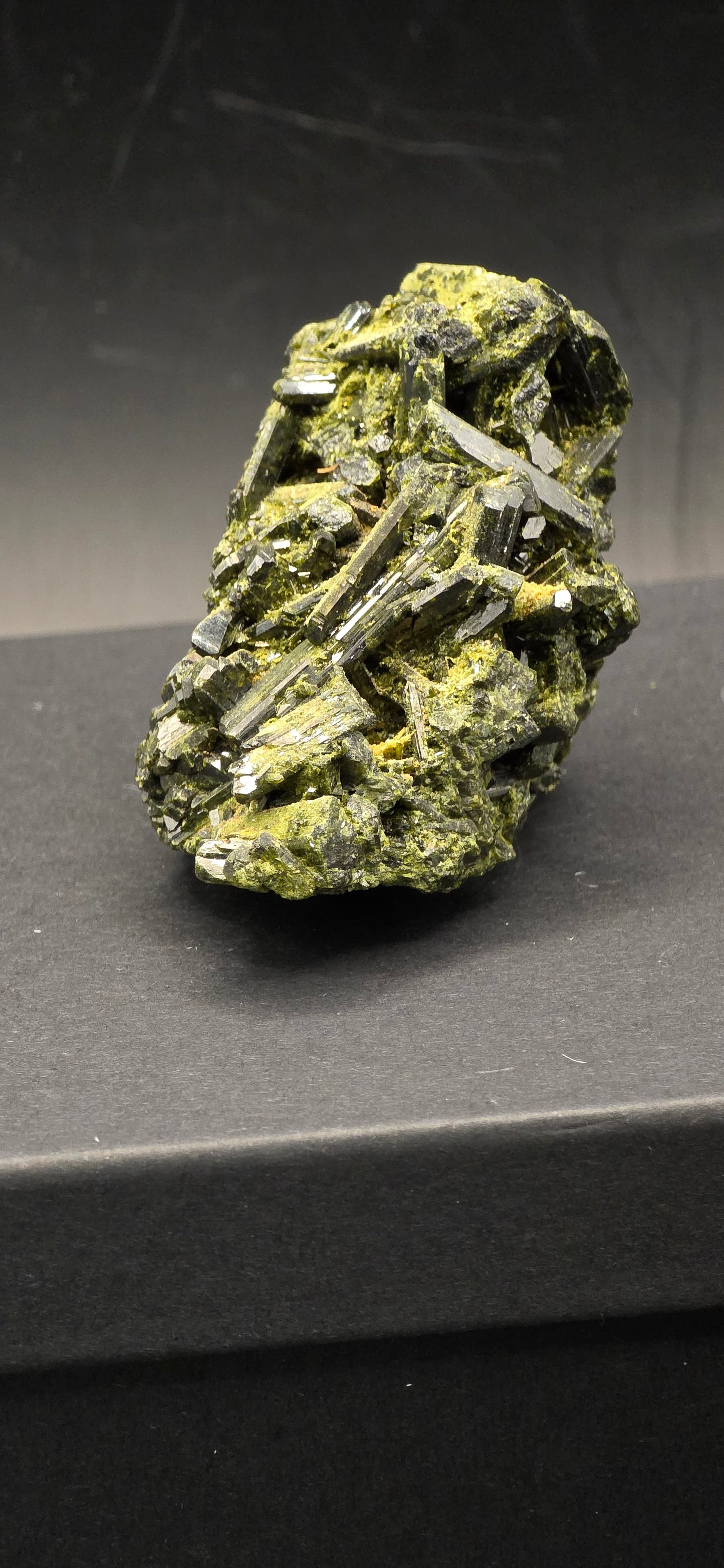 Bent Green Tourmaline Matrix w/Epidote - Brazil *6