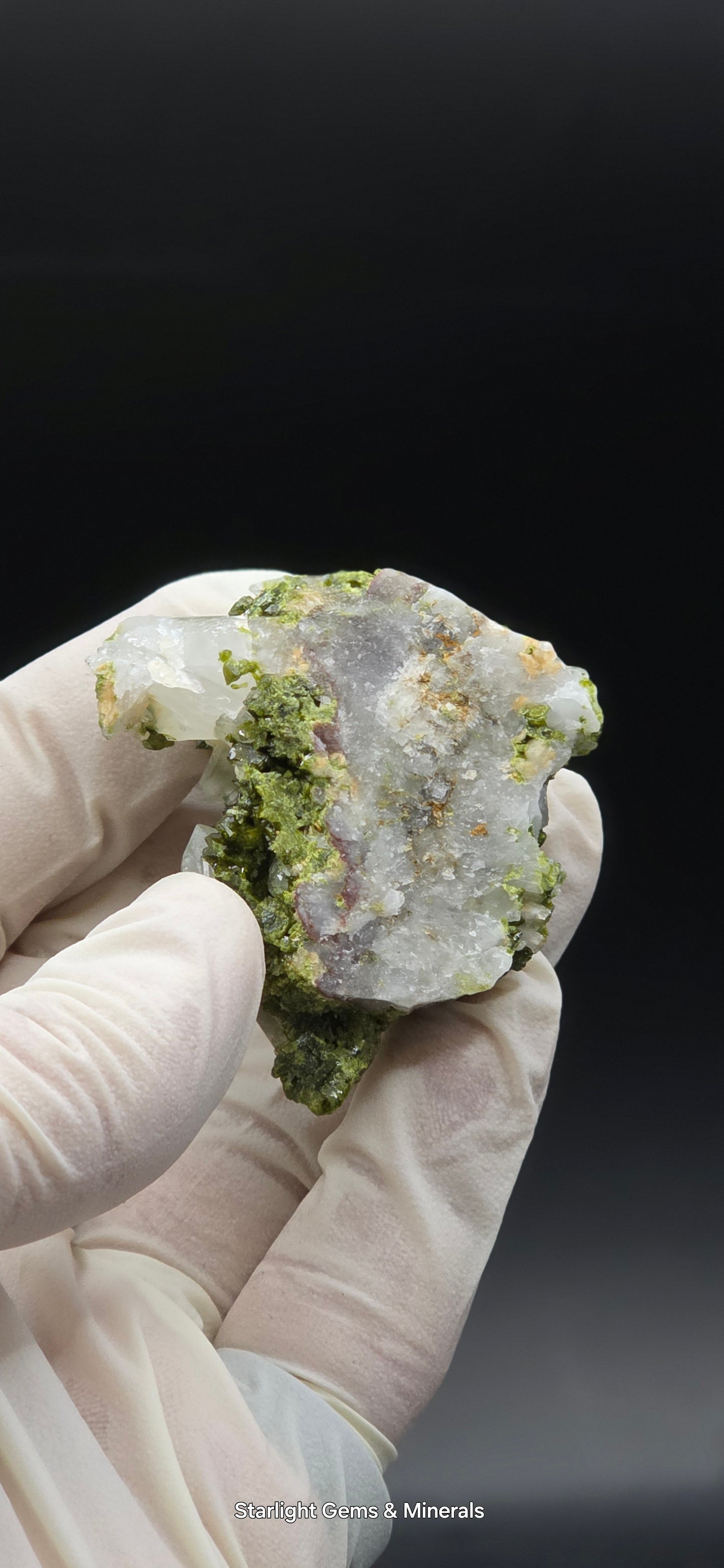 Brazilian Super Seven Quartz on Epidote Matrix!