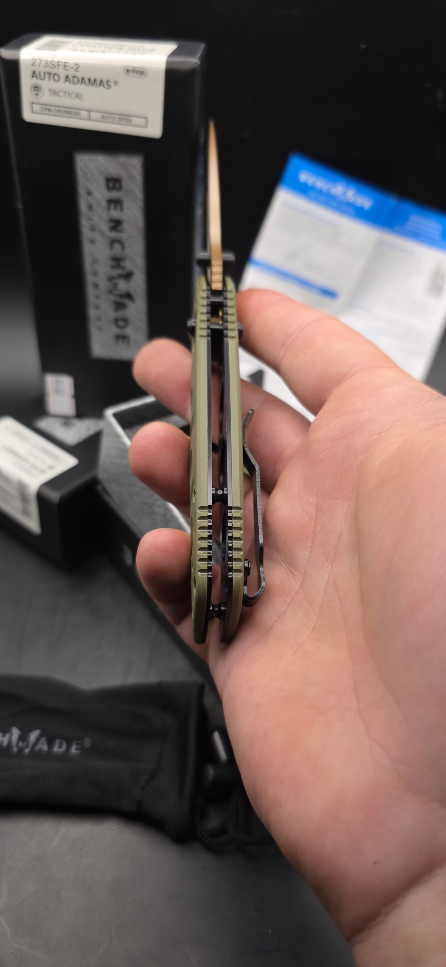 Benchmade 273SFE-2BK Auto Adamas Tactical Pocket Knife