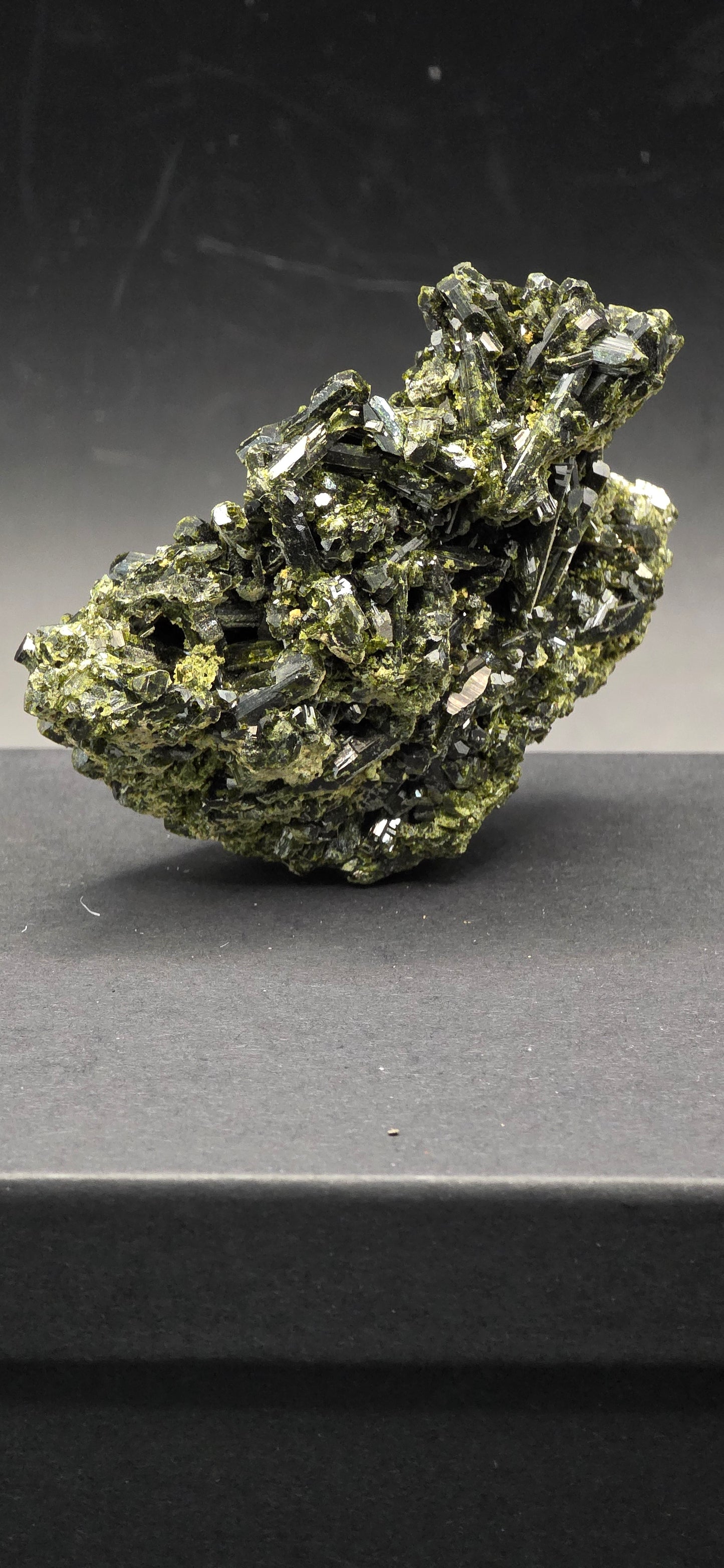 Green Tourmaline Matrix w/Epidote - Brazil *4