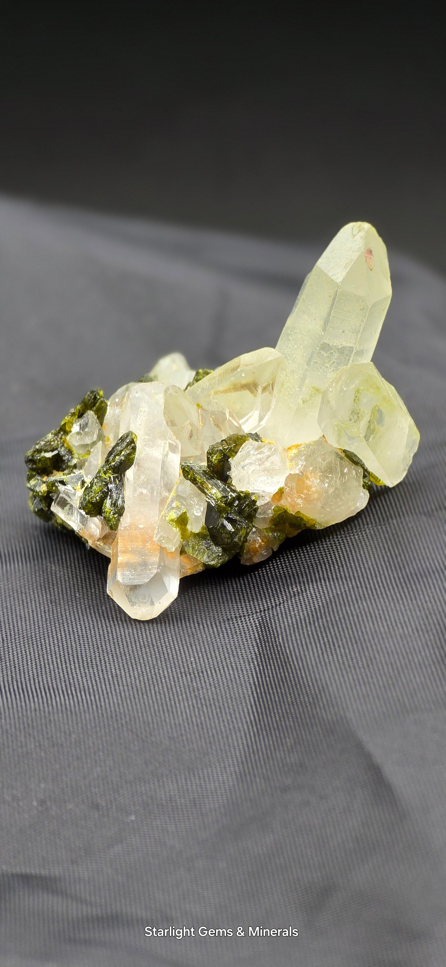 Brazilian Super Seven Quartz on Epidote Matrix!
