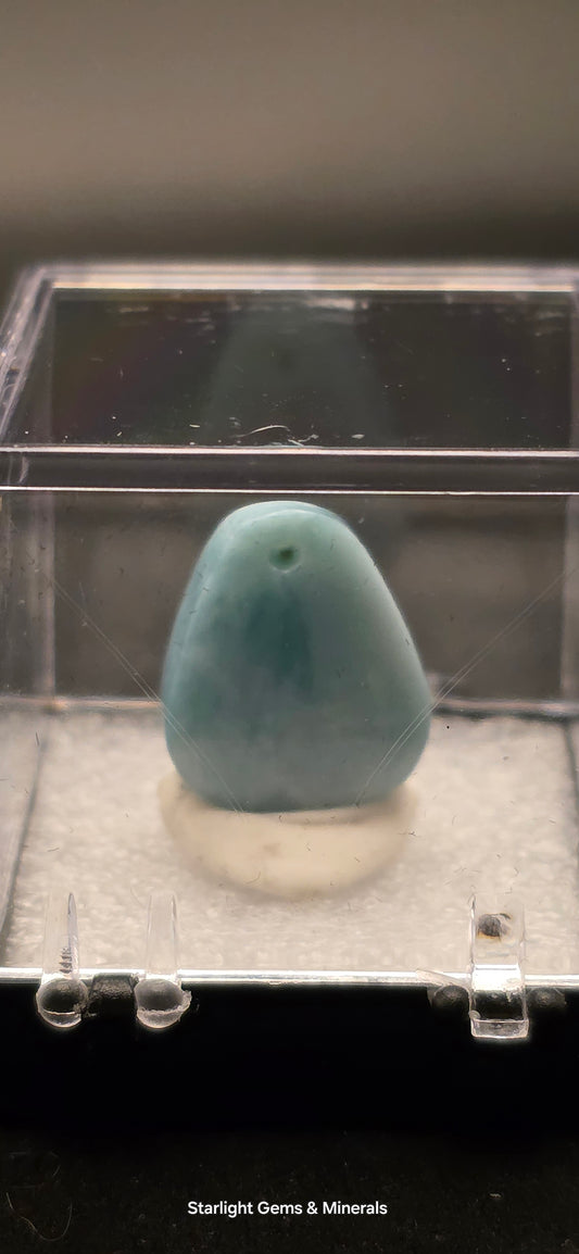 High Clarity Larimar Eggdrop Pendant!