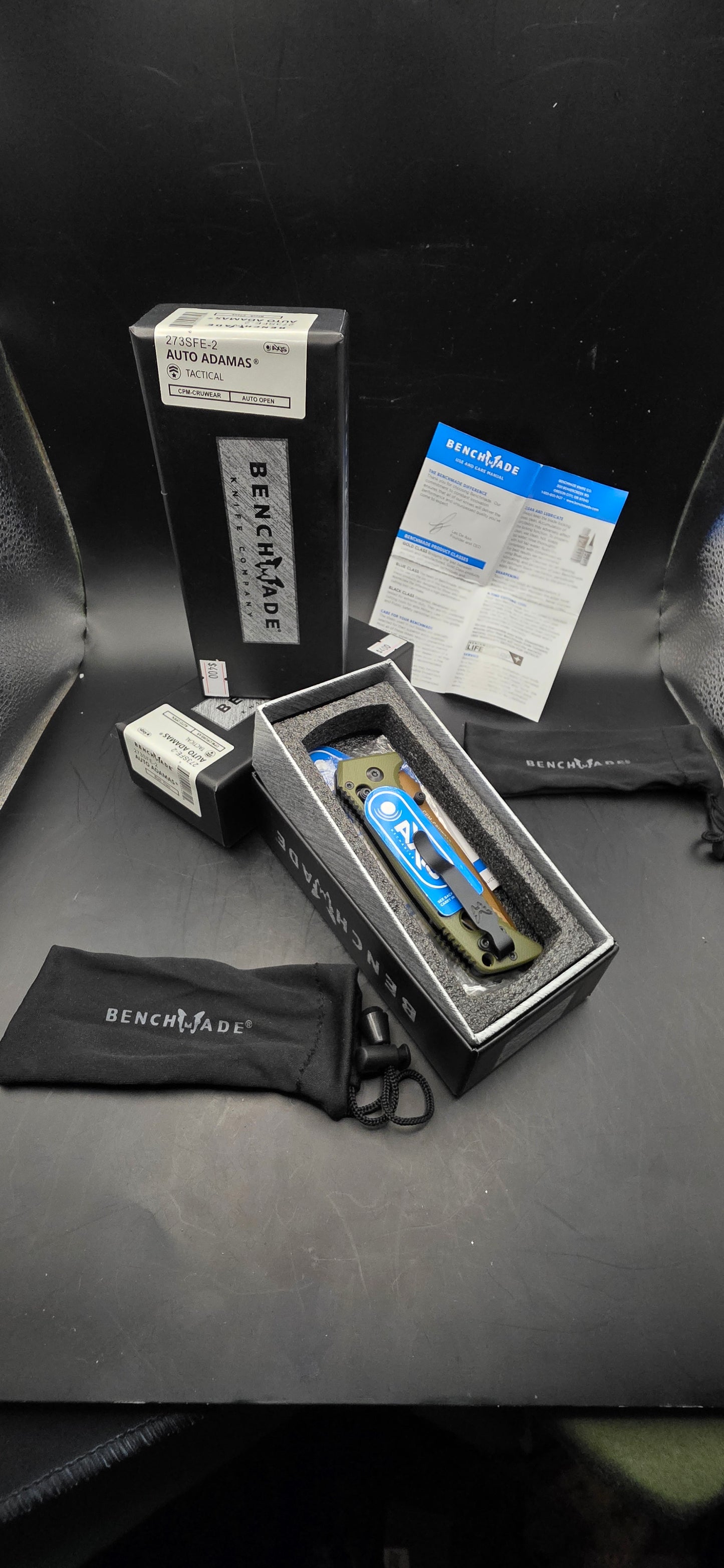 Benchmade 273SFE-2BK Auto Adamas Tactical Pocket Knife