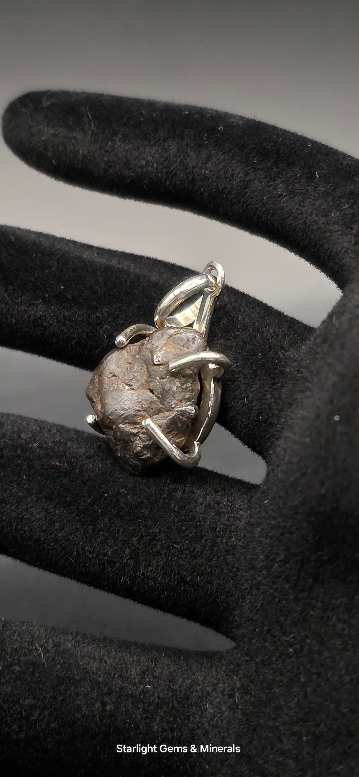 Sericho Meteorite in S-925 Pendant Setting. ( 2 of 2 )