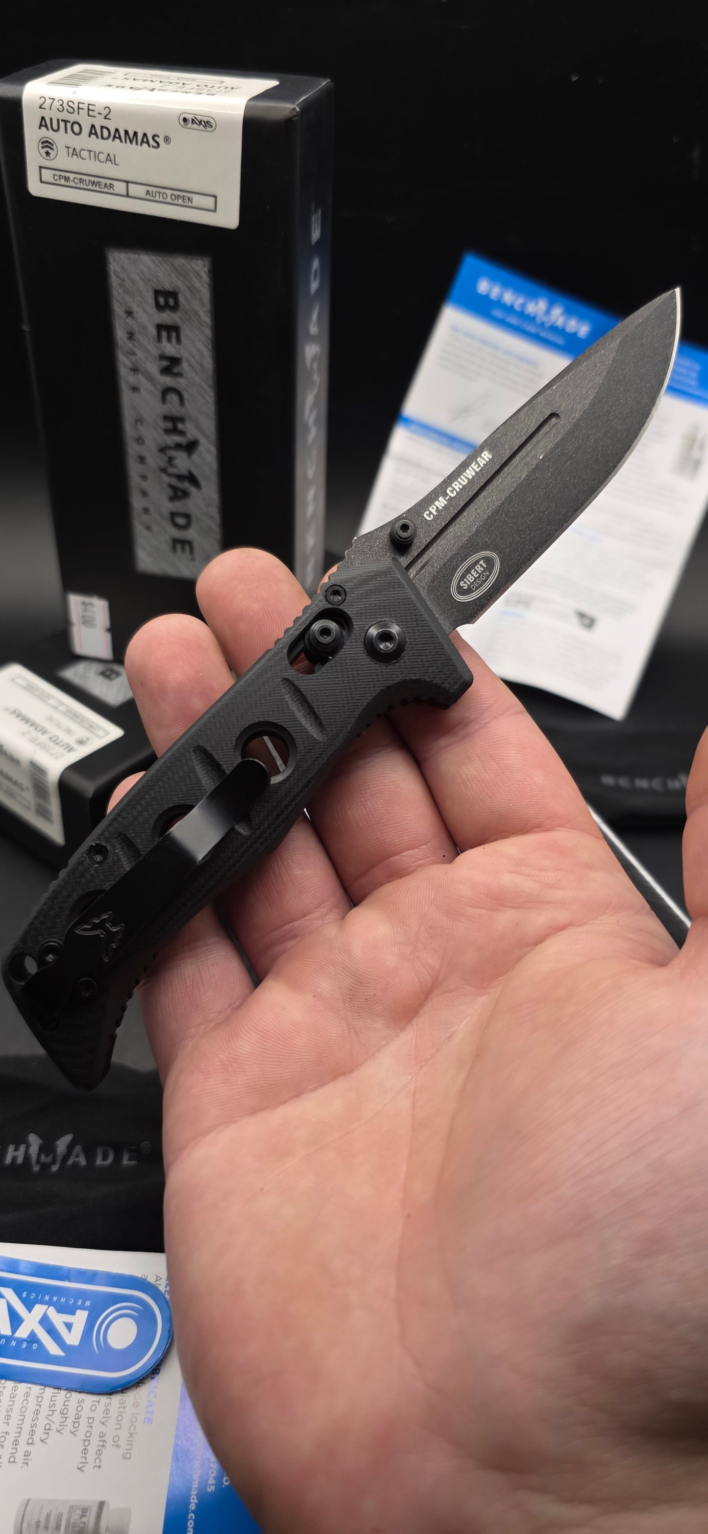 Benchmade 273SFE-2BK Auto Adamas Tactical Pocket Knife