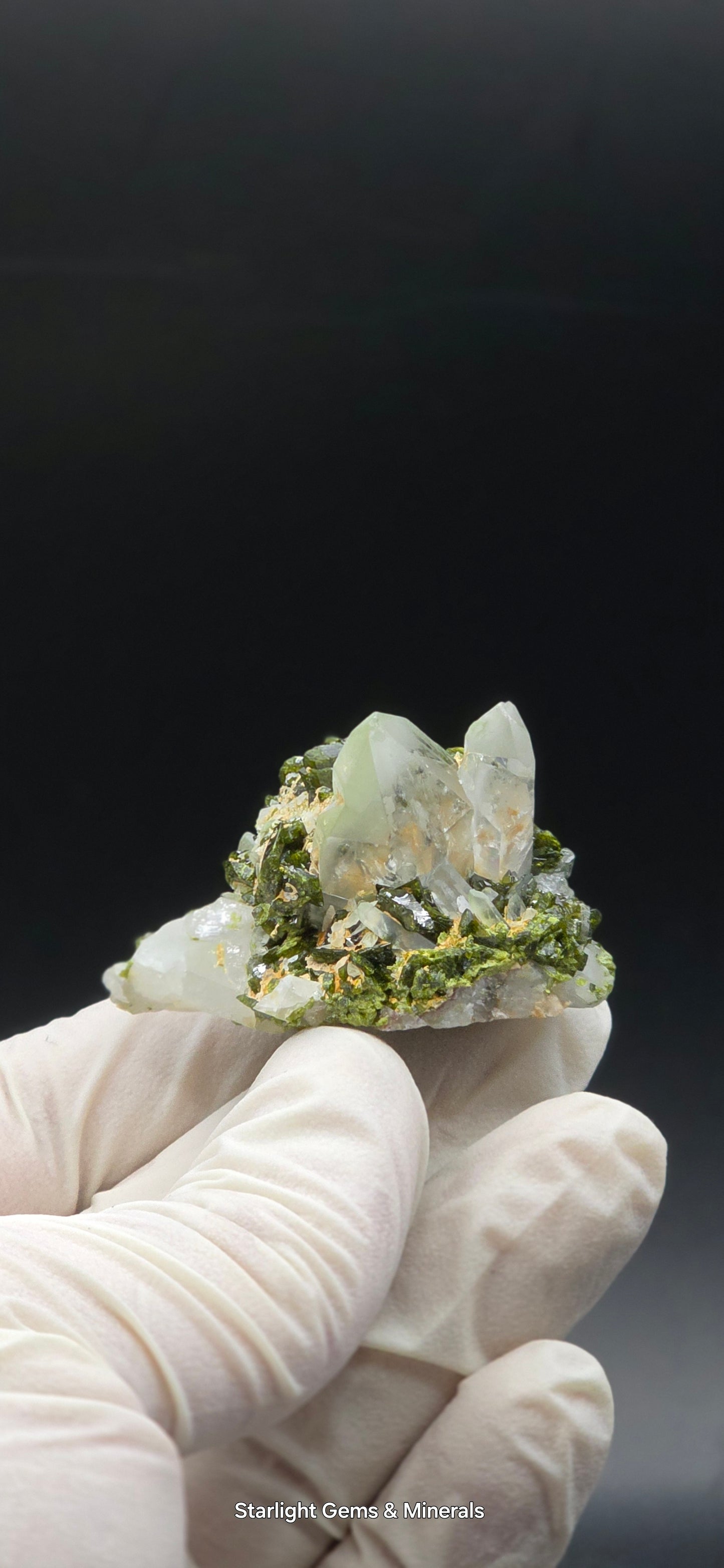 Brazilian Super Seven Quartz on Epidote Matrix!