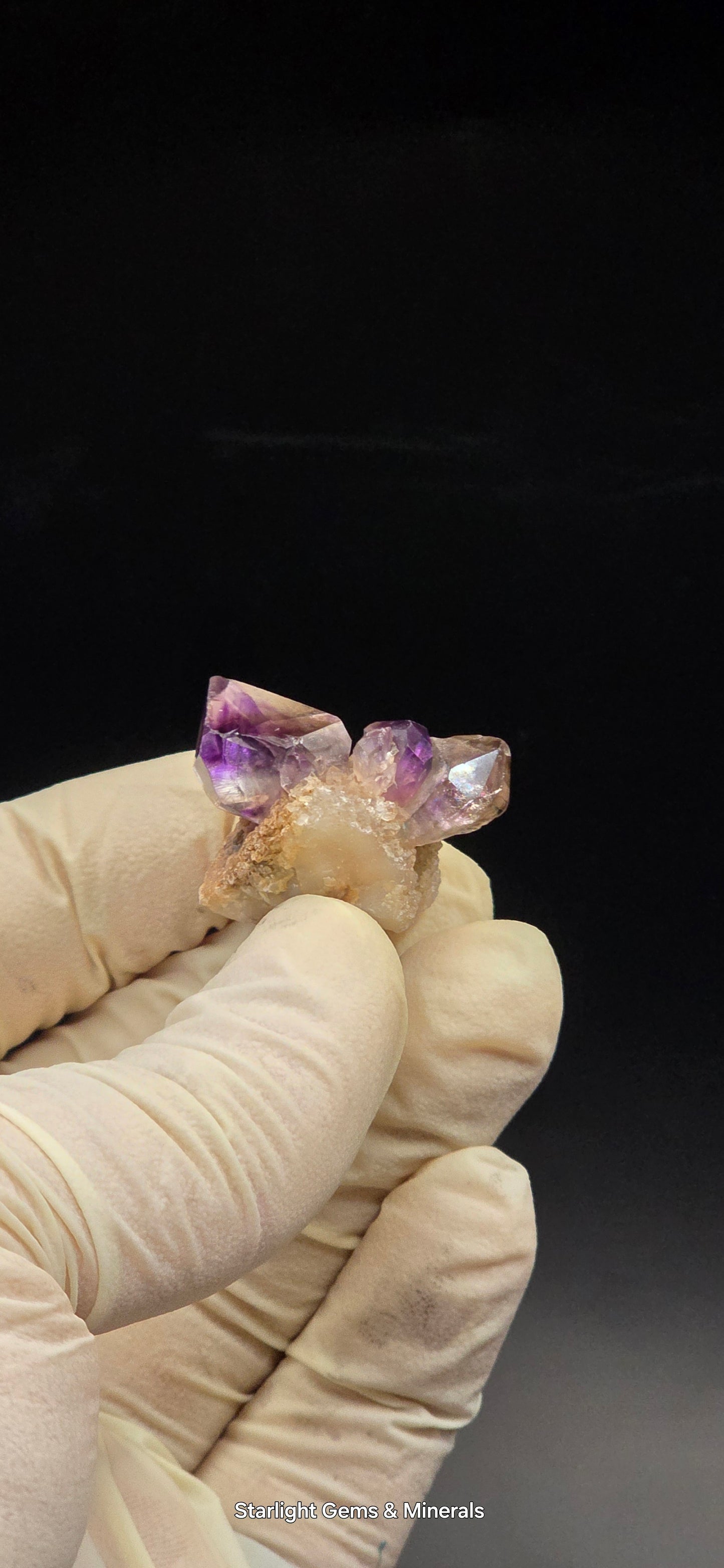 Shangaan Phantom Amethyst On Quartz over Calcite Matrix! Zimbabwe