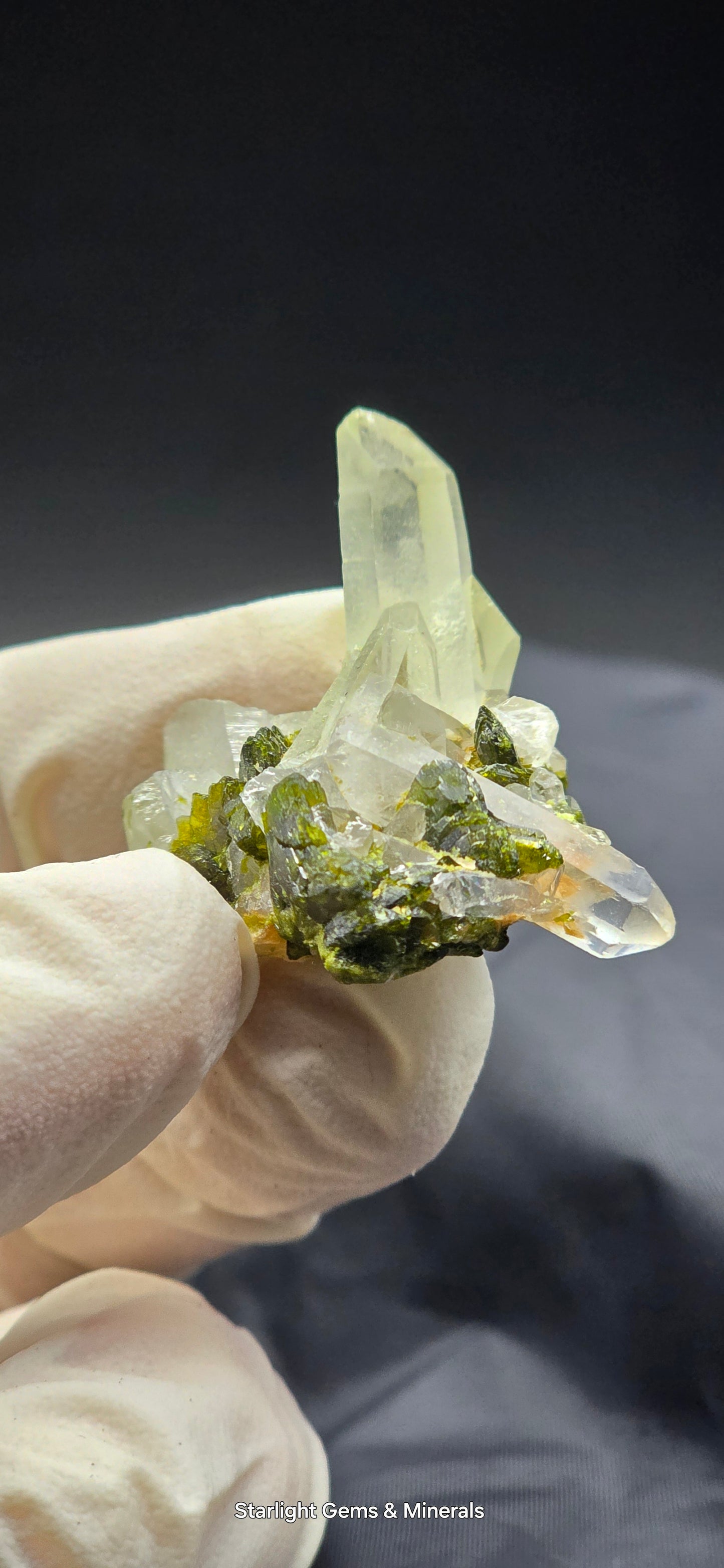 Brazilian Super Seven Quartz on Epidote Matrix!