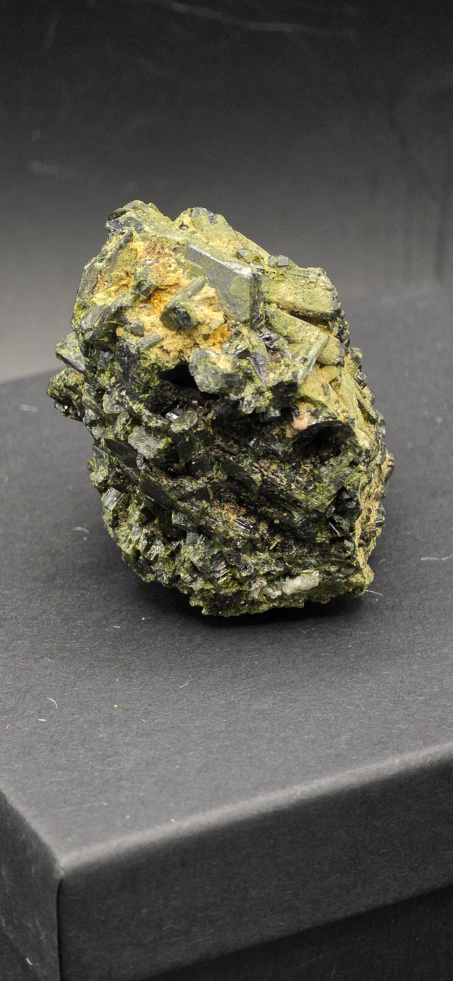 Bent Green Tourmaline Matrix w/Epidote - Brazil *6