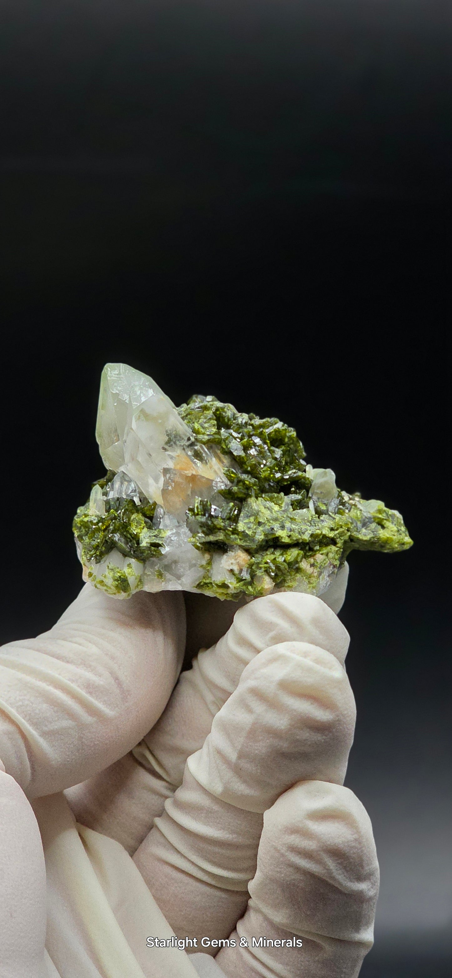 Brazilian Super Seven Quartz on Epidote Matrix!