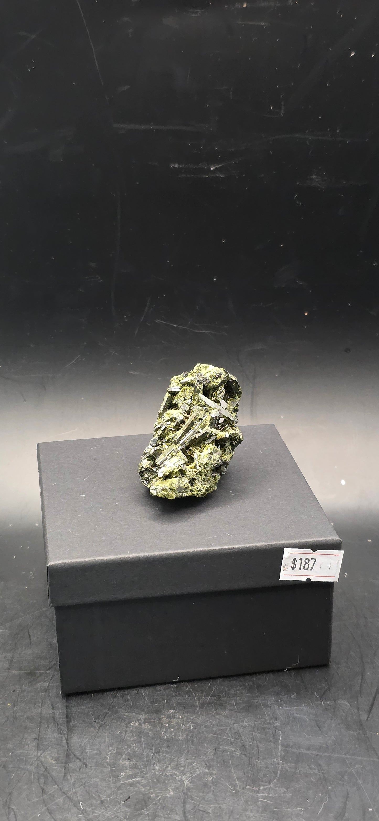 Bent Green Tourmaline Matrix w/Epidote - Brazil *6