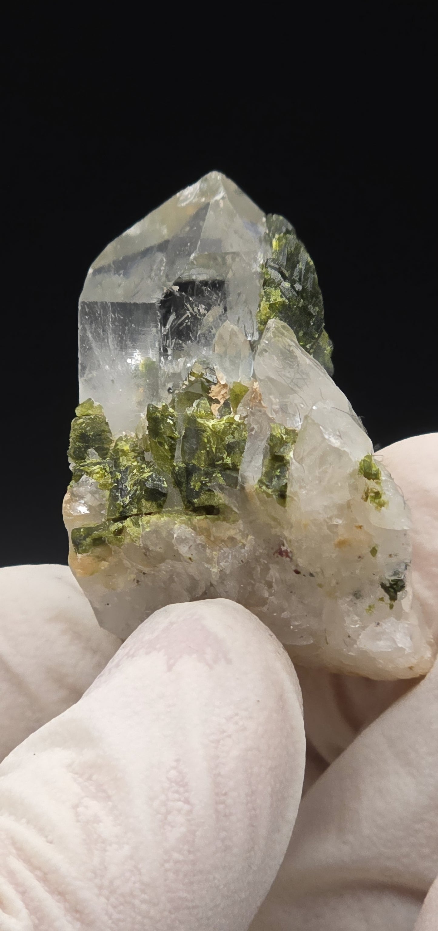 Brazilian Super Seven Quartz Matrix w/ Epidote!