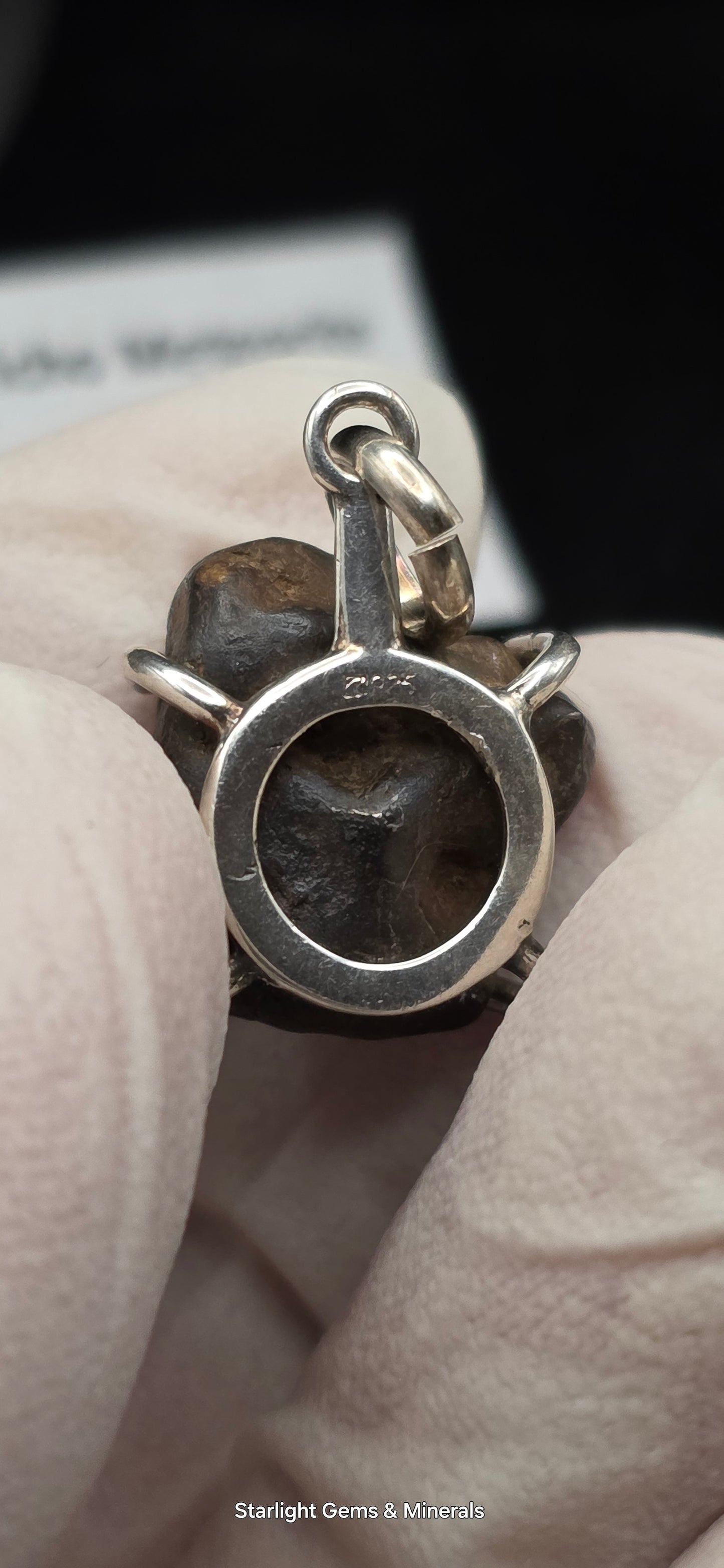 Sericho Meteorite in S-925 Pendant Setting. ( 1 of 2 )