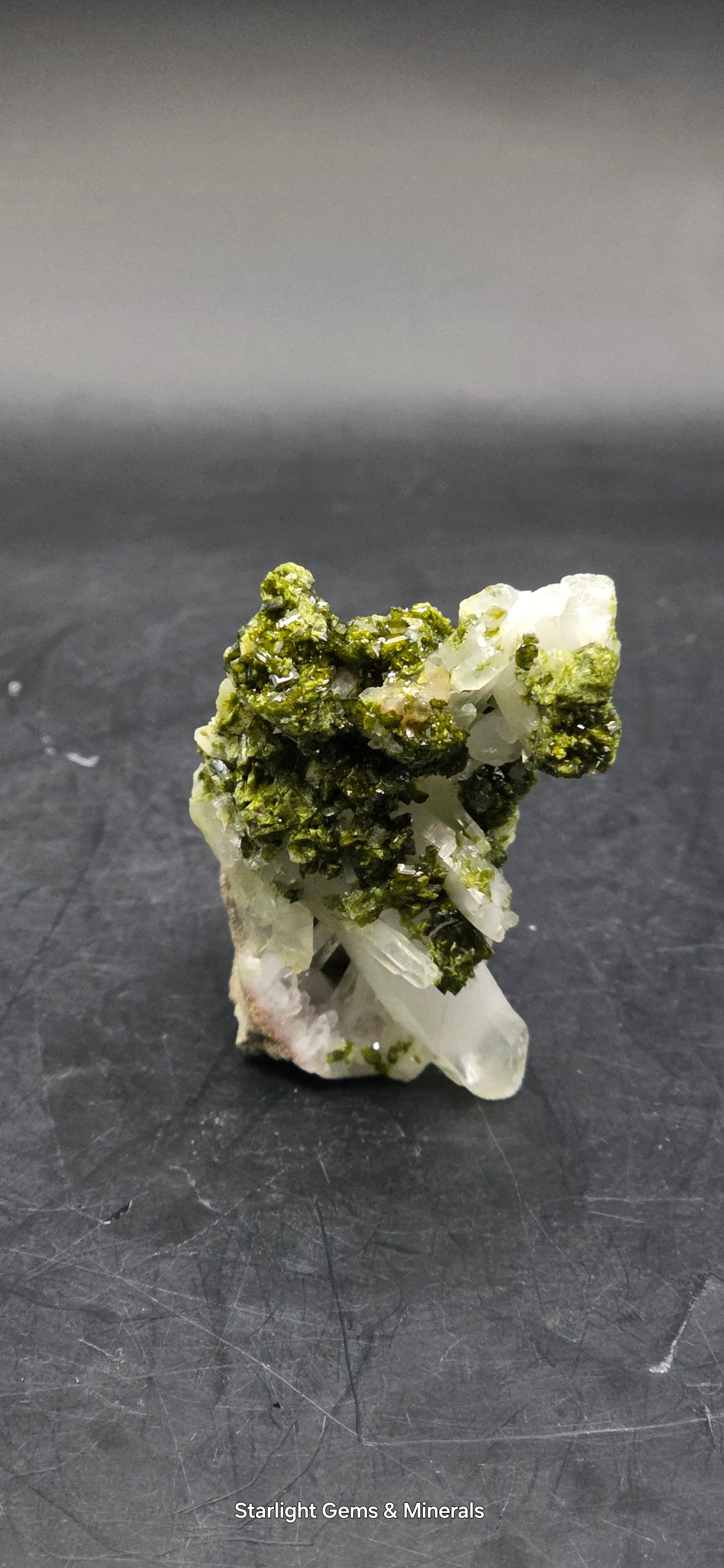 Brazilian Super Seven Coderite Quartz cluster w/ Epidote on Matrix!