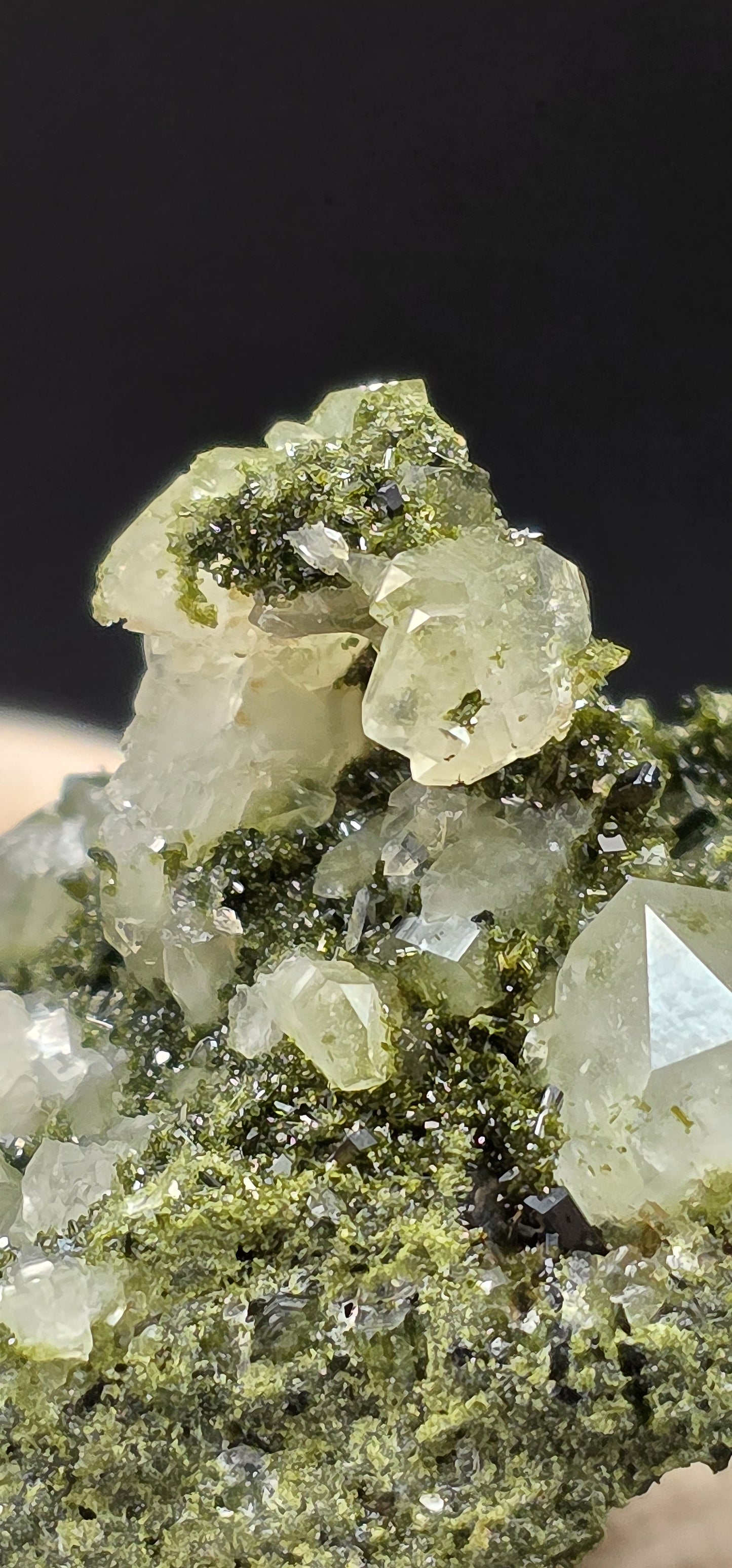 Breathtaking Coderite Quartz on Epidote Matrix!