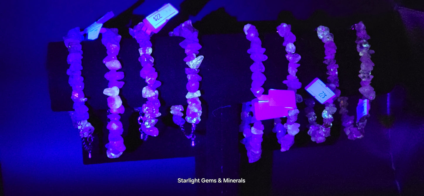 Firefly Spirit Quartz Bracelets. ☆UV Reactive!