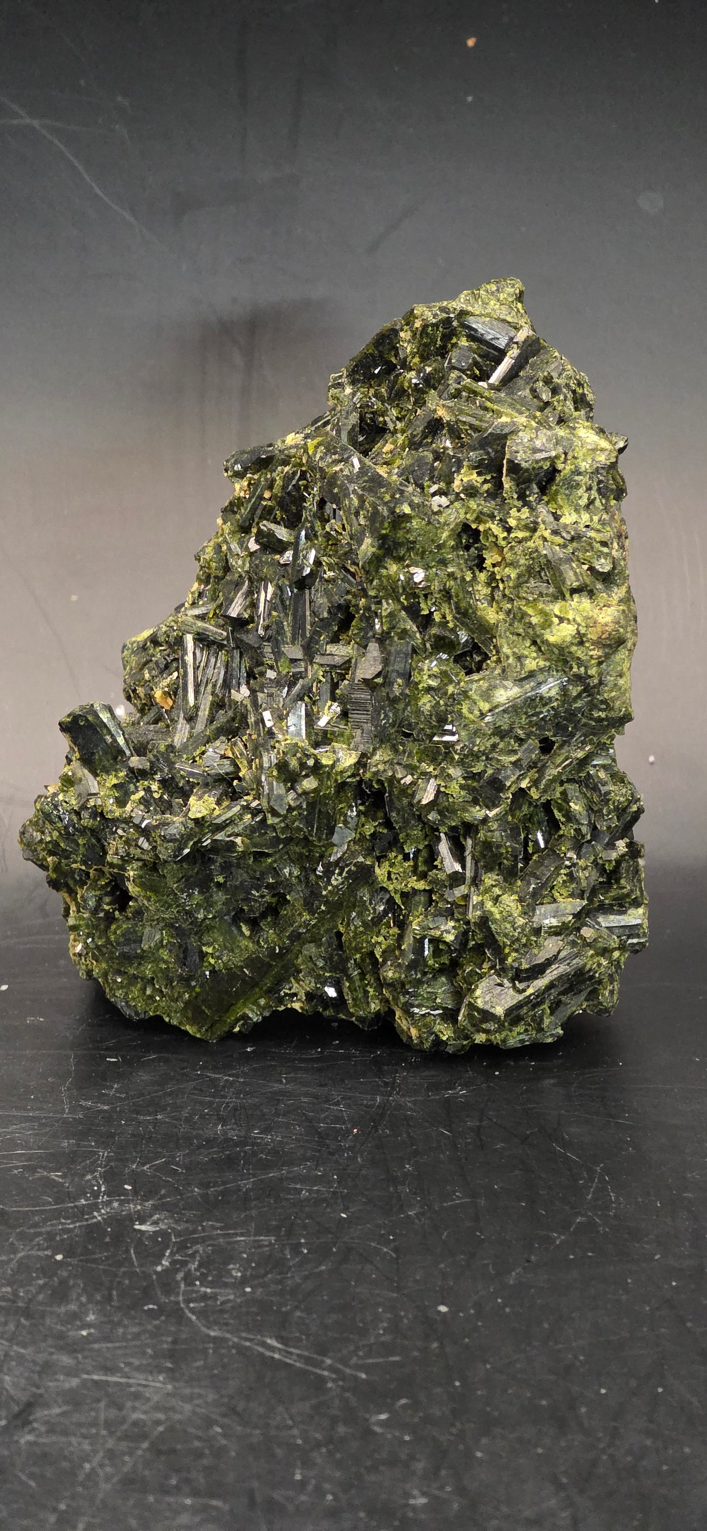 Green Tourmaline Matrix w/Epidote - Brazil *2